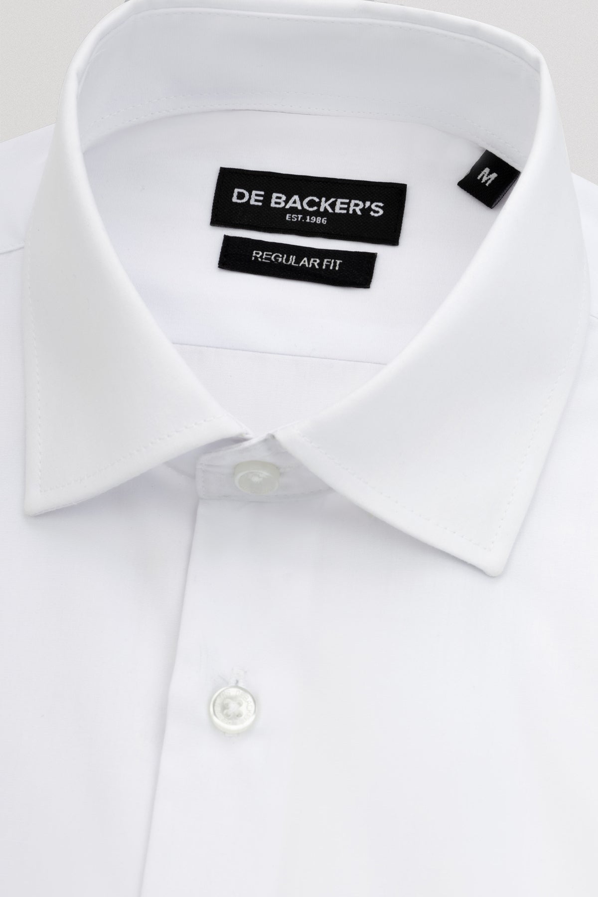 Solid White Dacron Classic Shirt - De Backers - 5