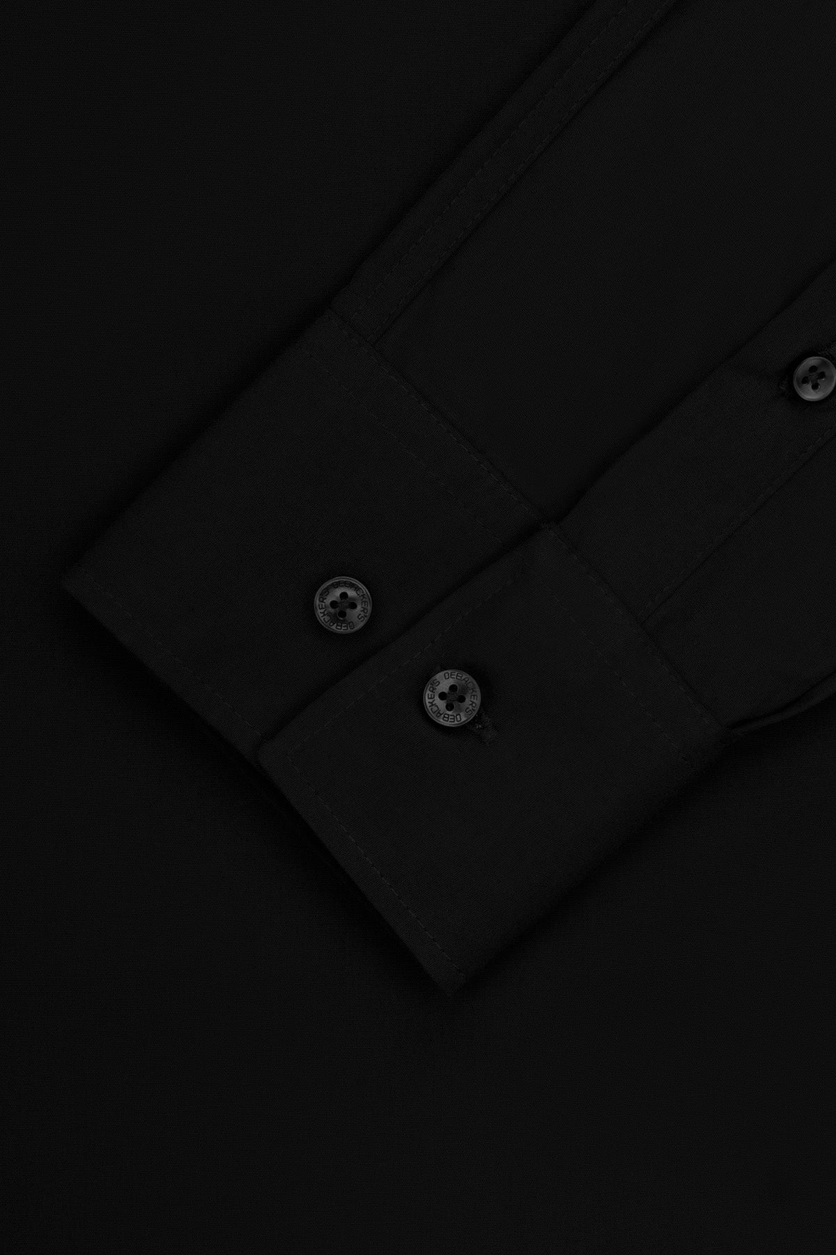 Solid Black Dacron Classic Shirt - De Backers - 3
