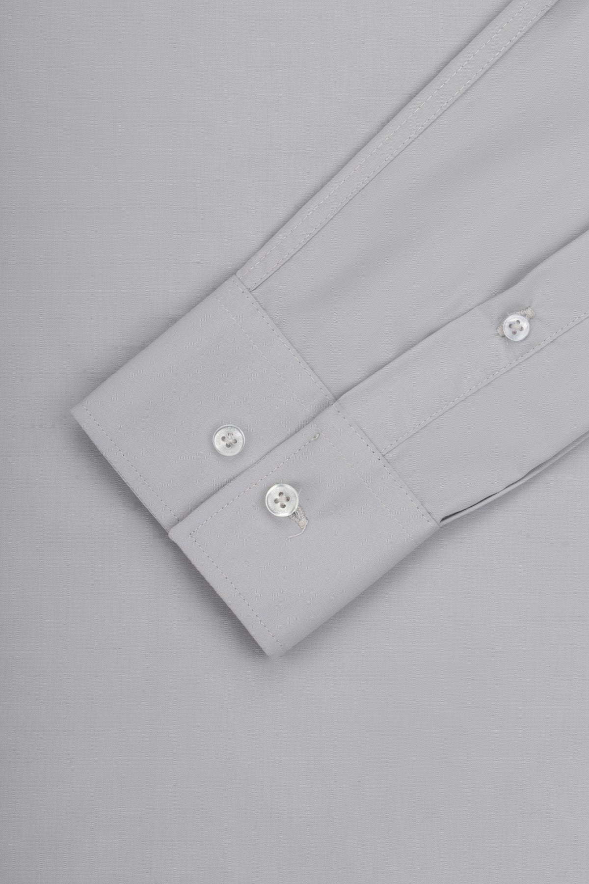 Solid Gray Dacron Classic Shirt - 3