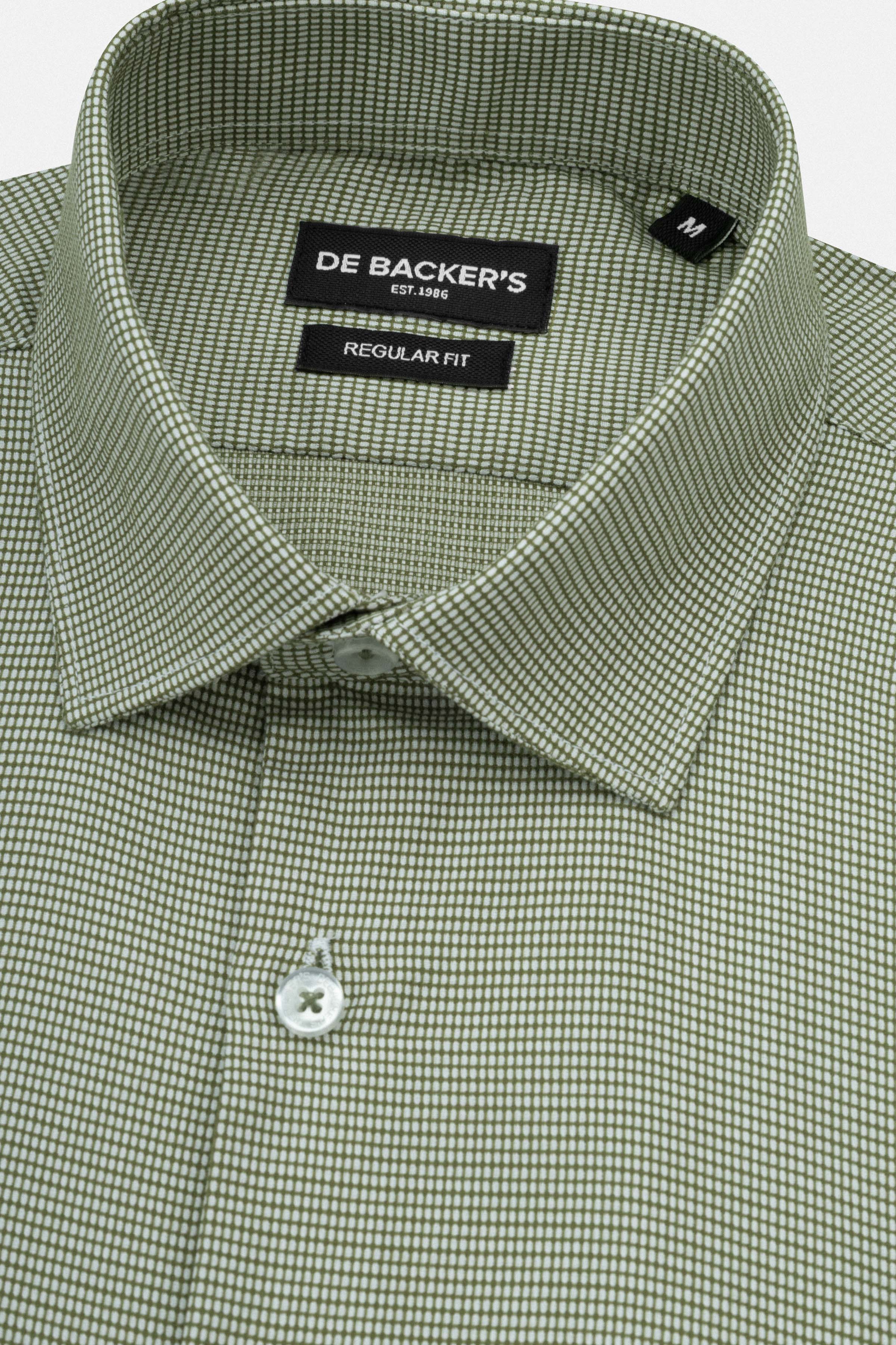 jacquard Dark Green Smart Casual Shirt