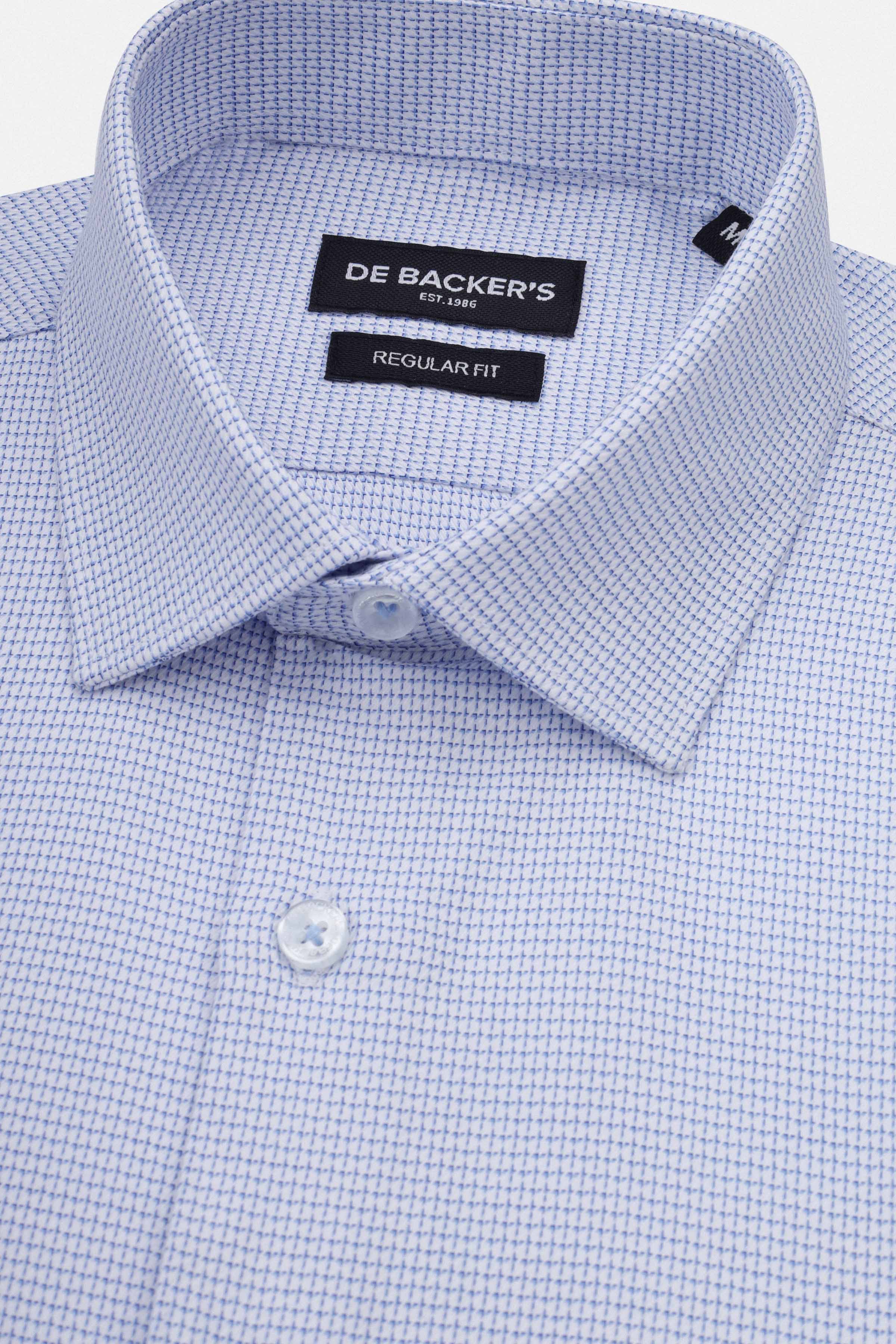 jacquard Light Blue Smart Casual Shirt