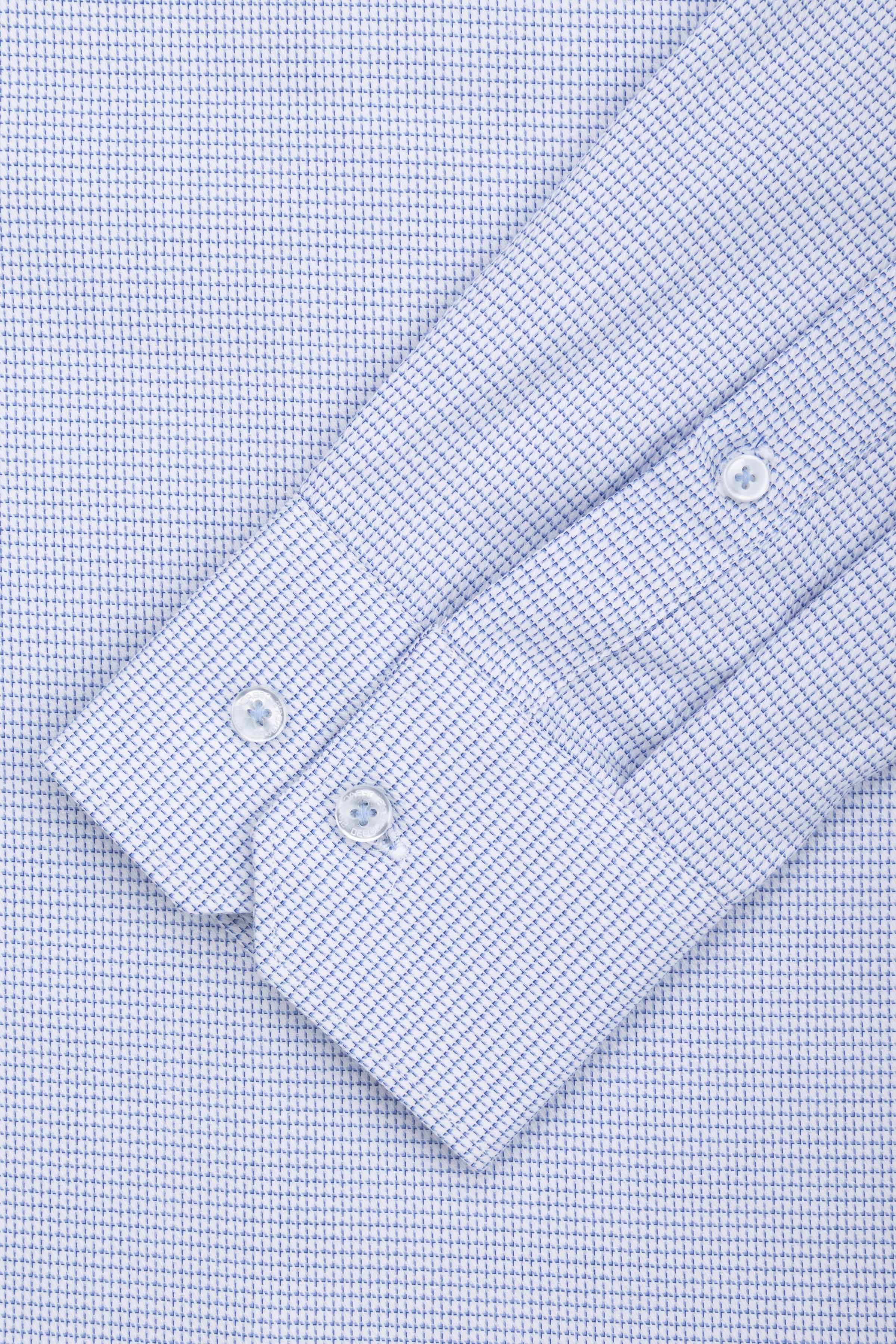 jacquard Light Blue Smart Casual Shirt