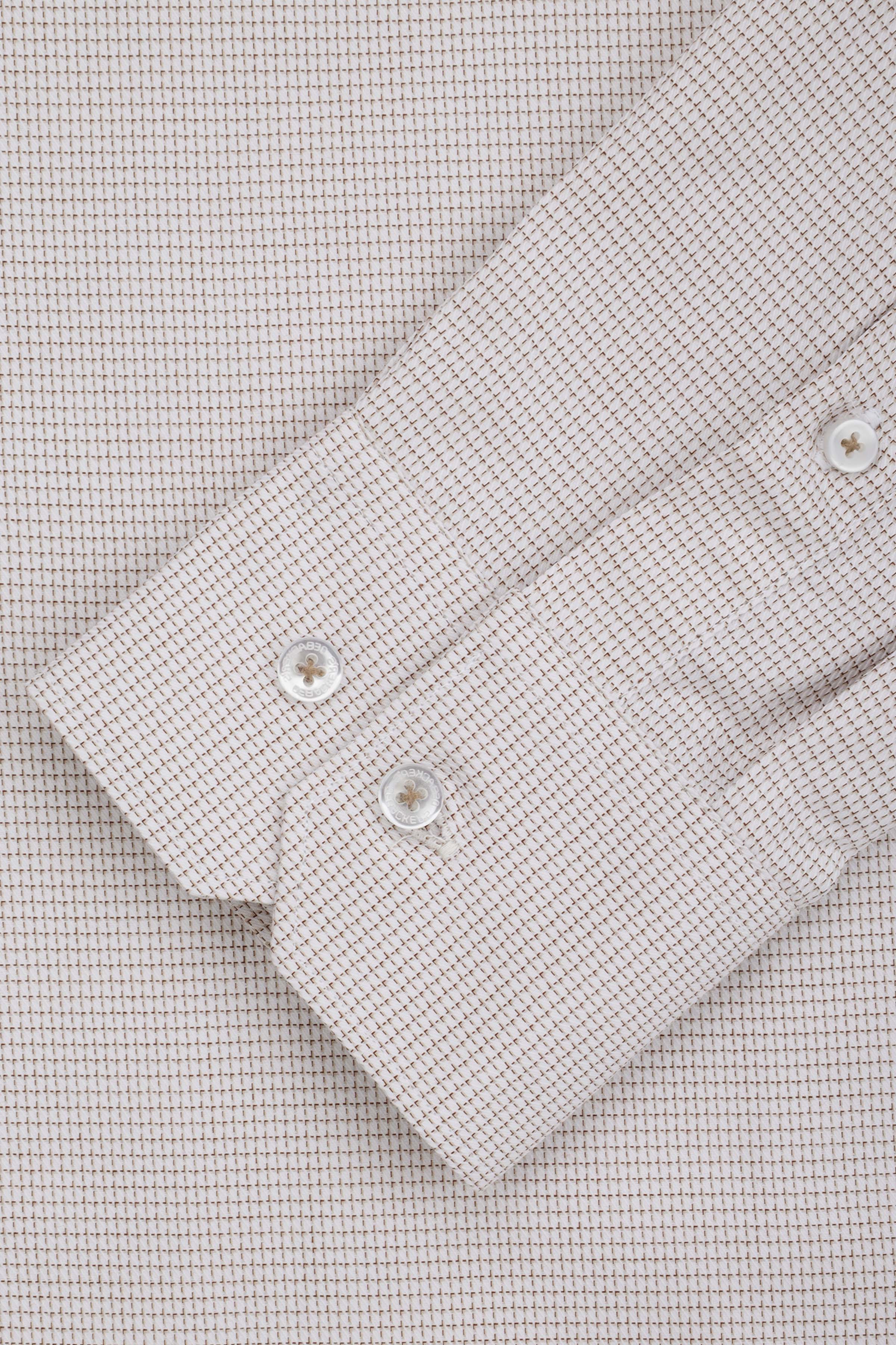 Jacquard Silver Smart Casual Shirt
