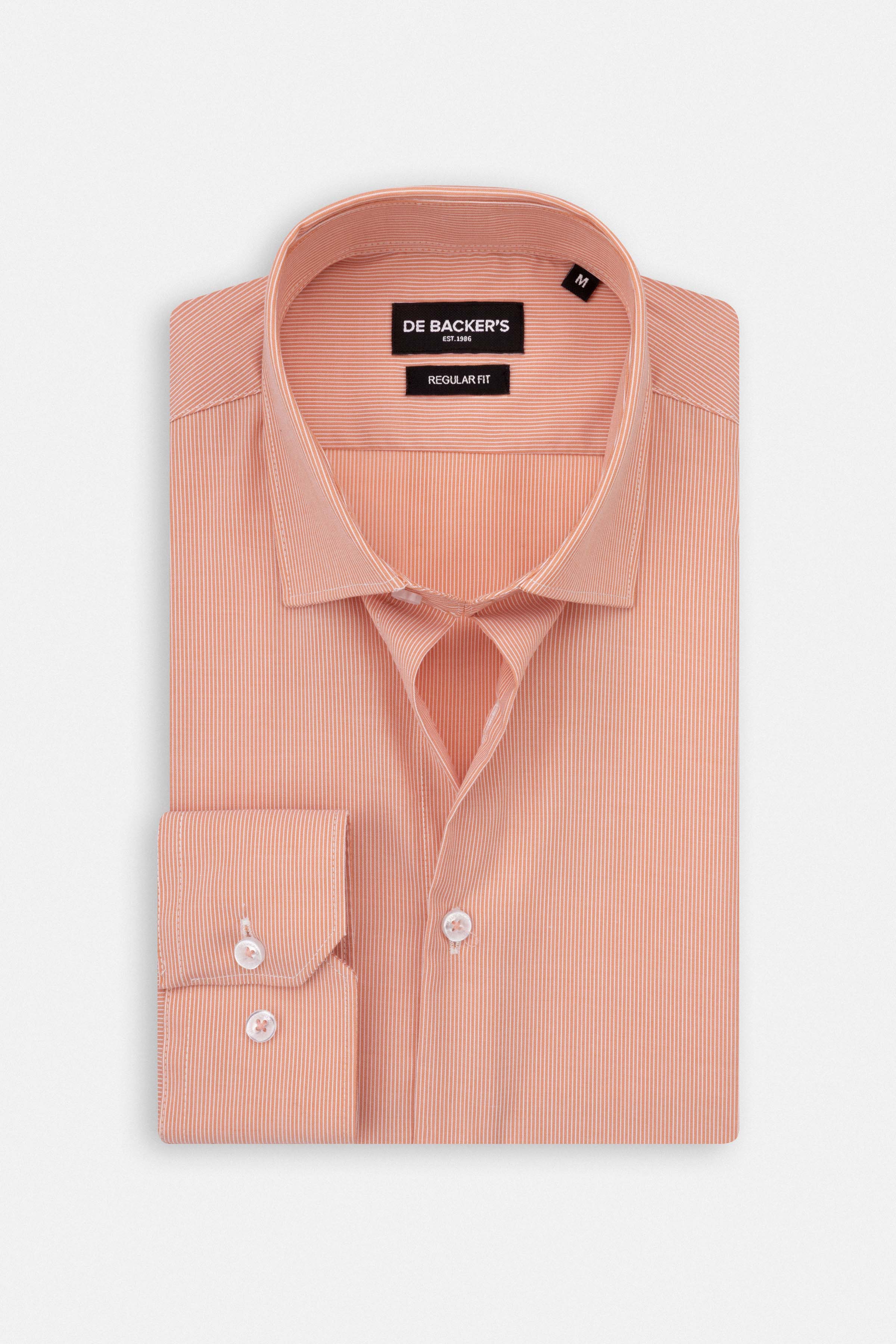 Striped Persian Orange Smart Casual Bamboo Shirt