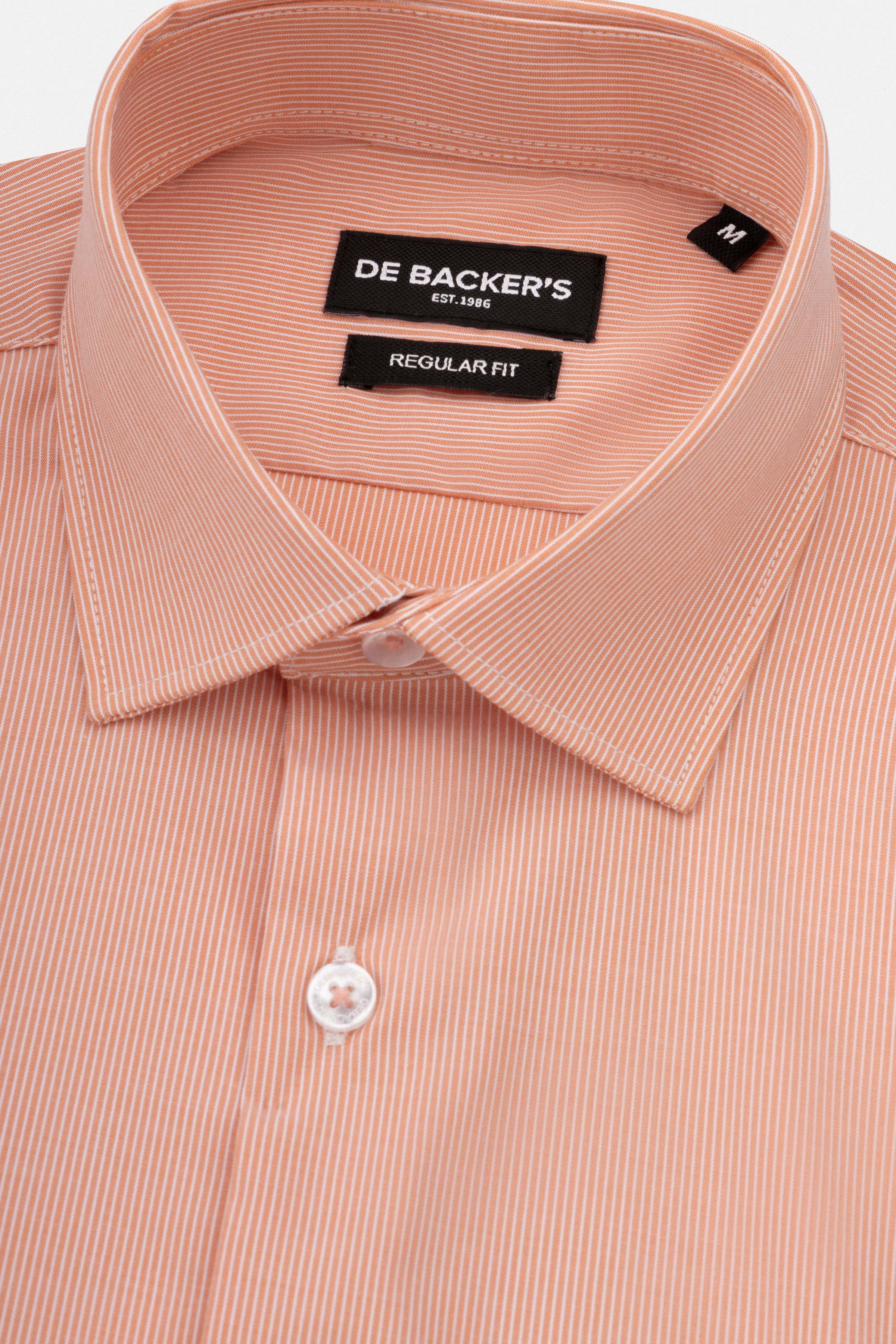 Striped Persian Orange Smart Casual Bamboo Shirt