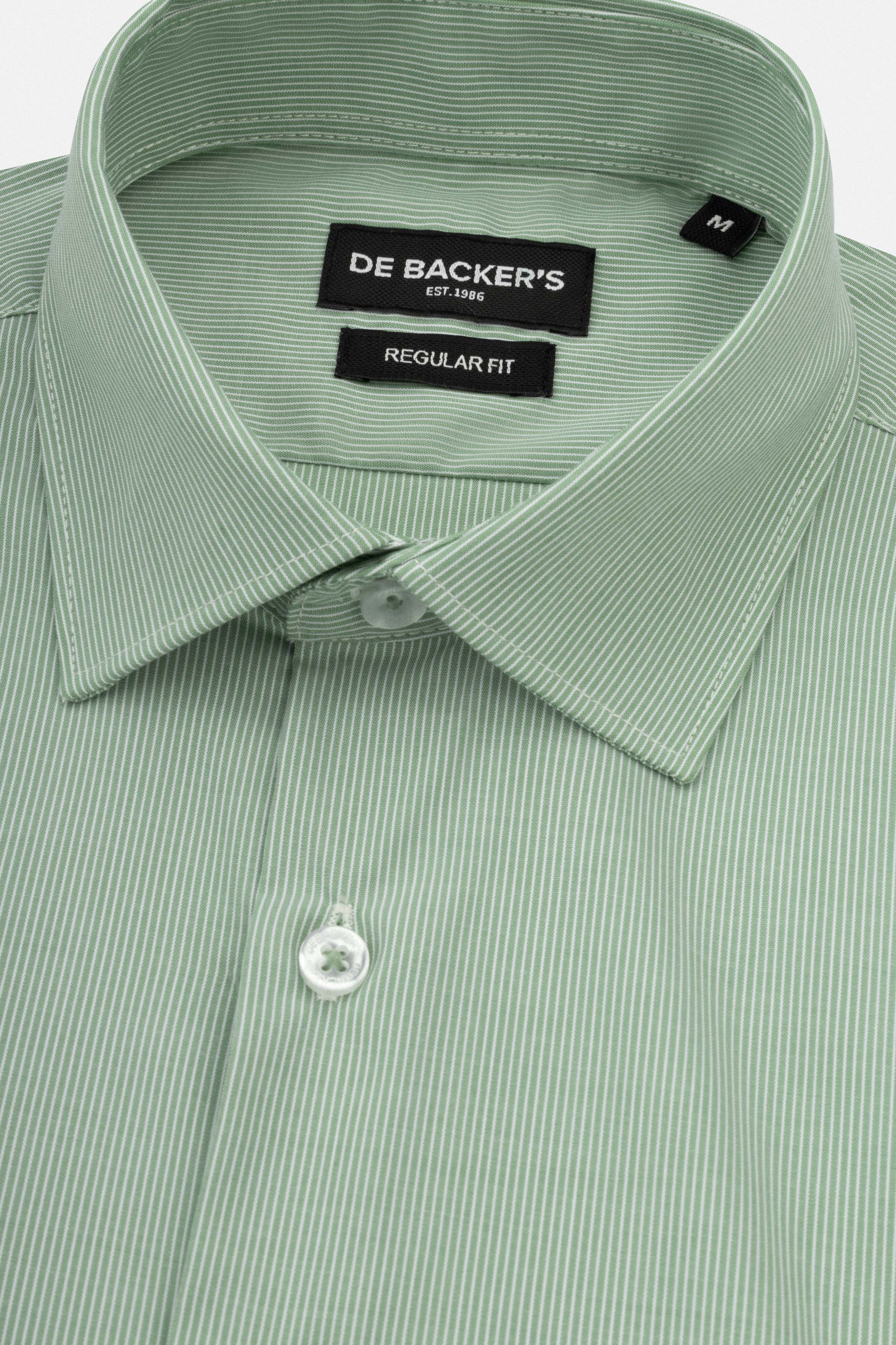Striped Light Green Smart Casual Bamboo Shirt