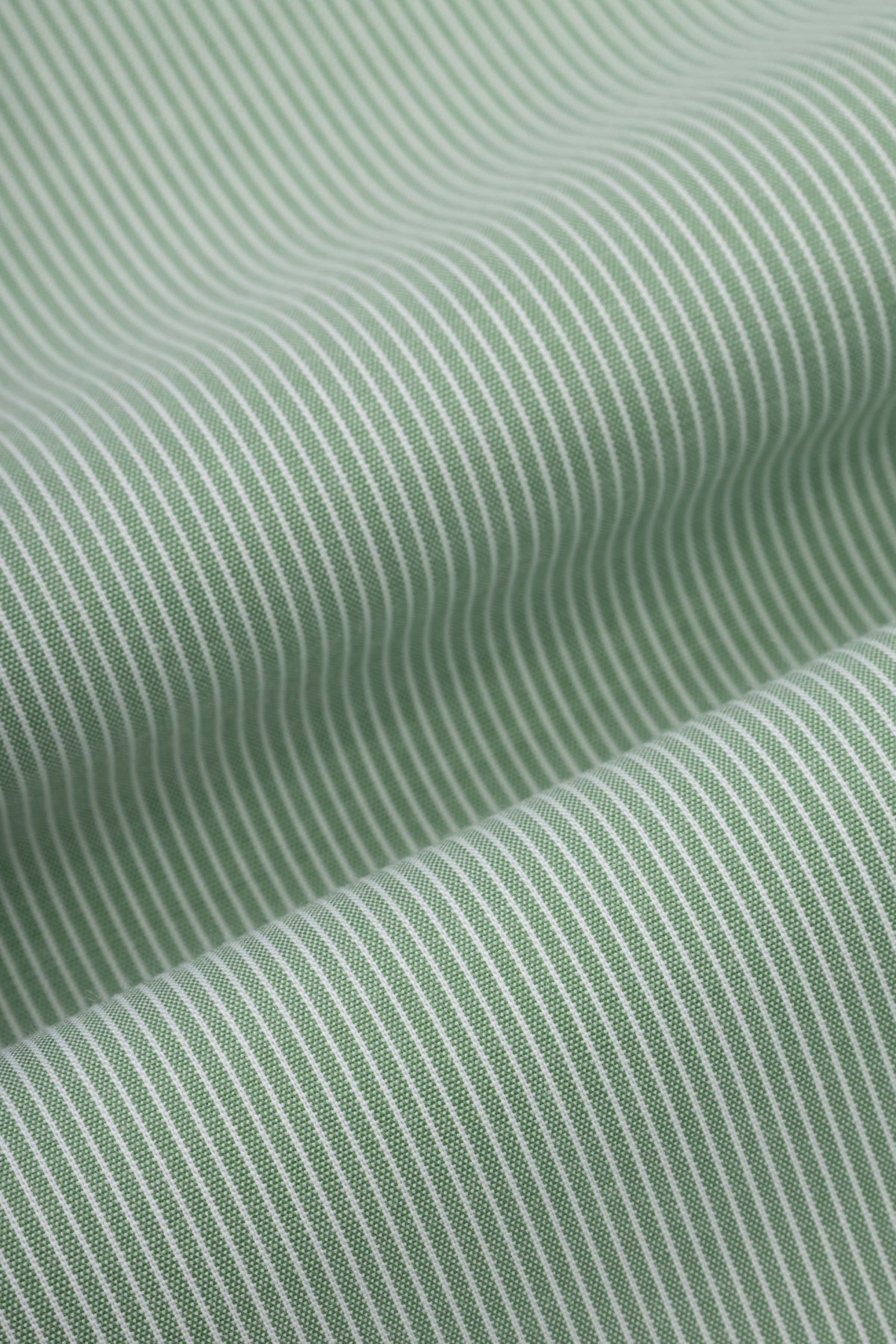 Striped Light Green Smart Casual Bamboo Shirt