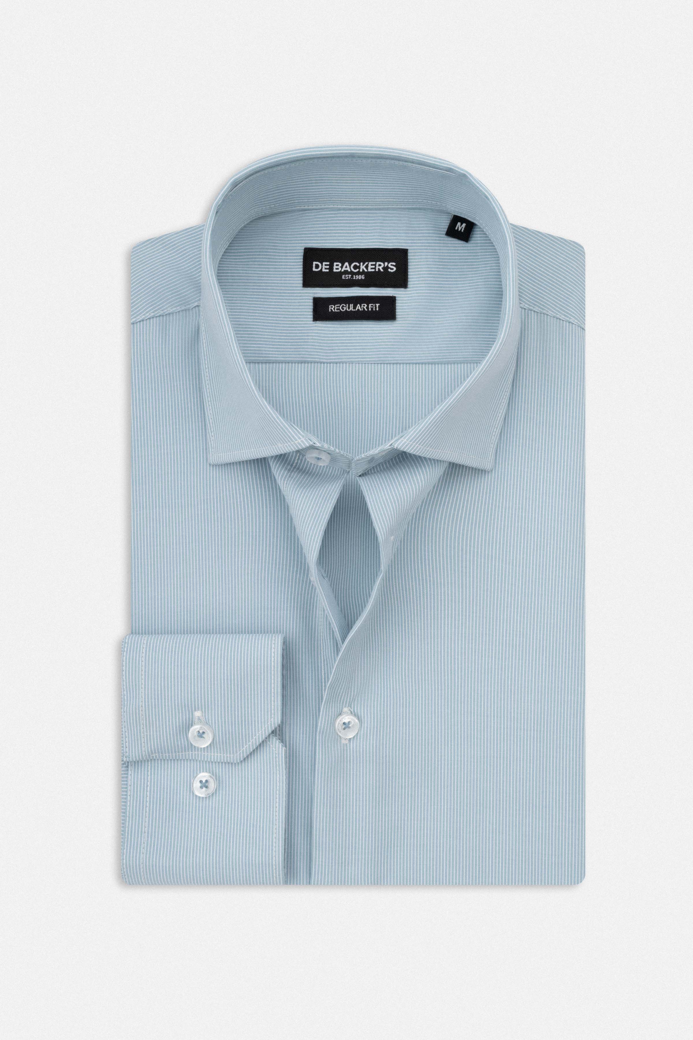 Striped Carolina Blue Smart Casual Bamboo Shirt