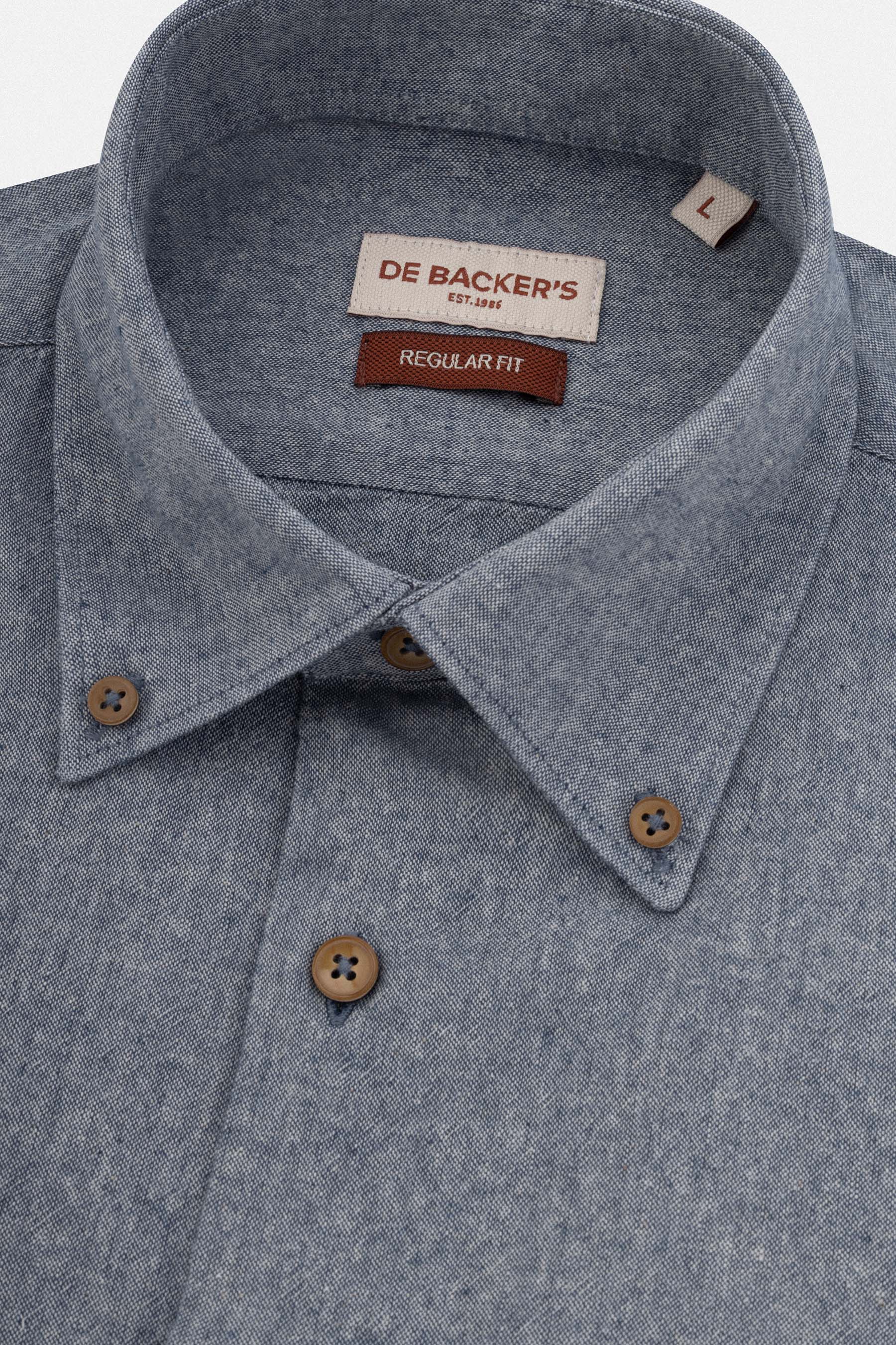 Slate Gray Casual Linen blend Shirt