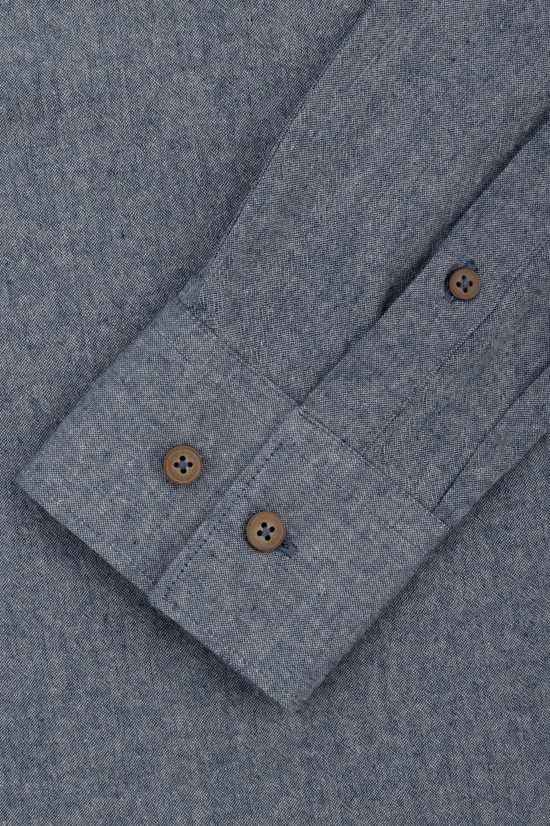 Slate Gray Casual Linen blend Shirt