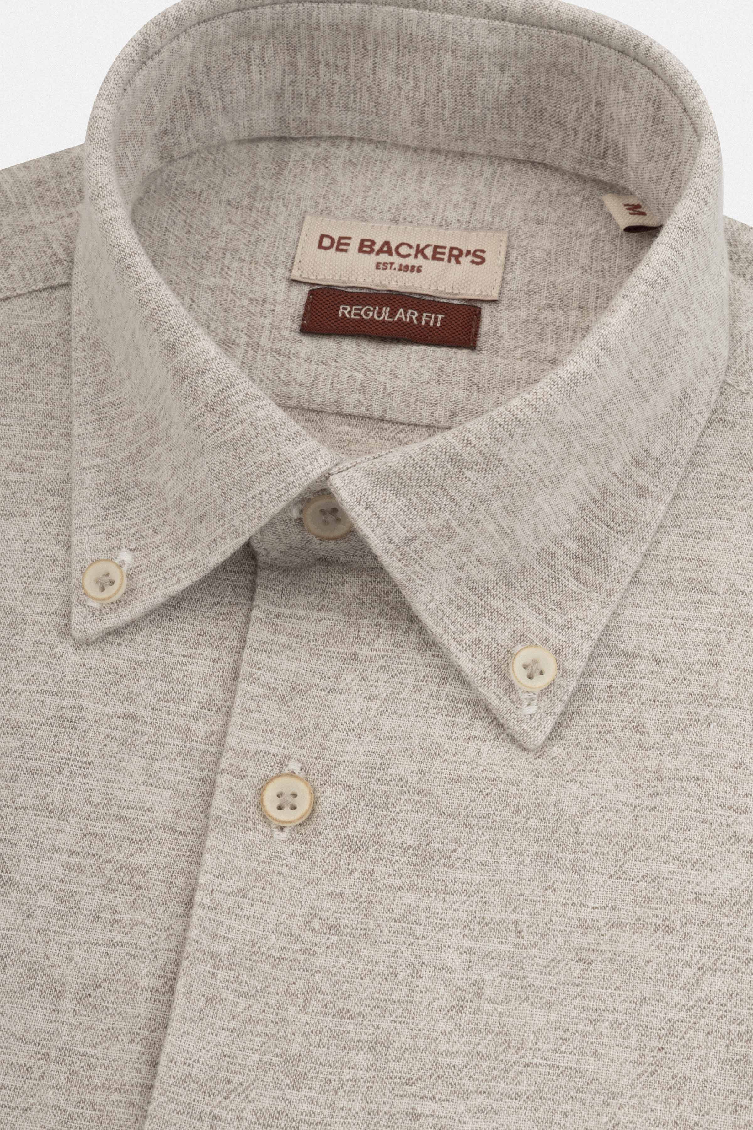 Light Beige Casual Linen Blend Shirt