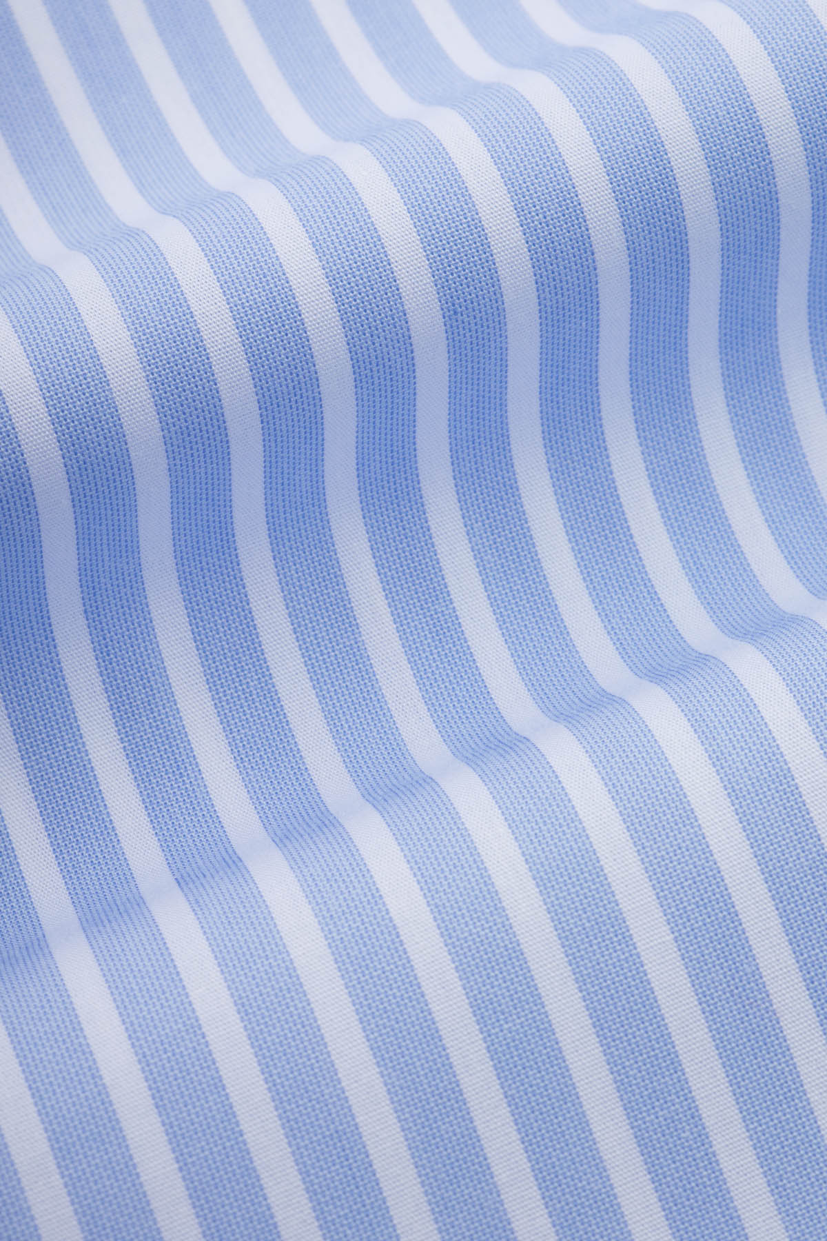 Striped Light Blue & White Smart Casual Shirt - 3