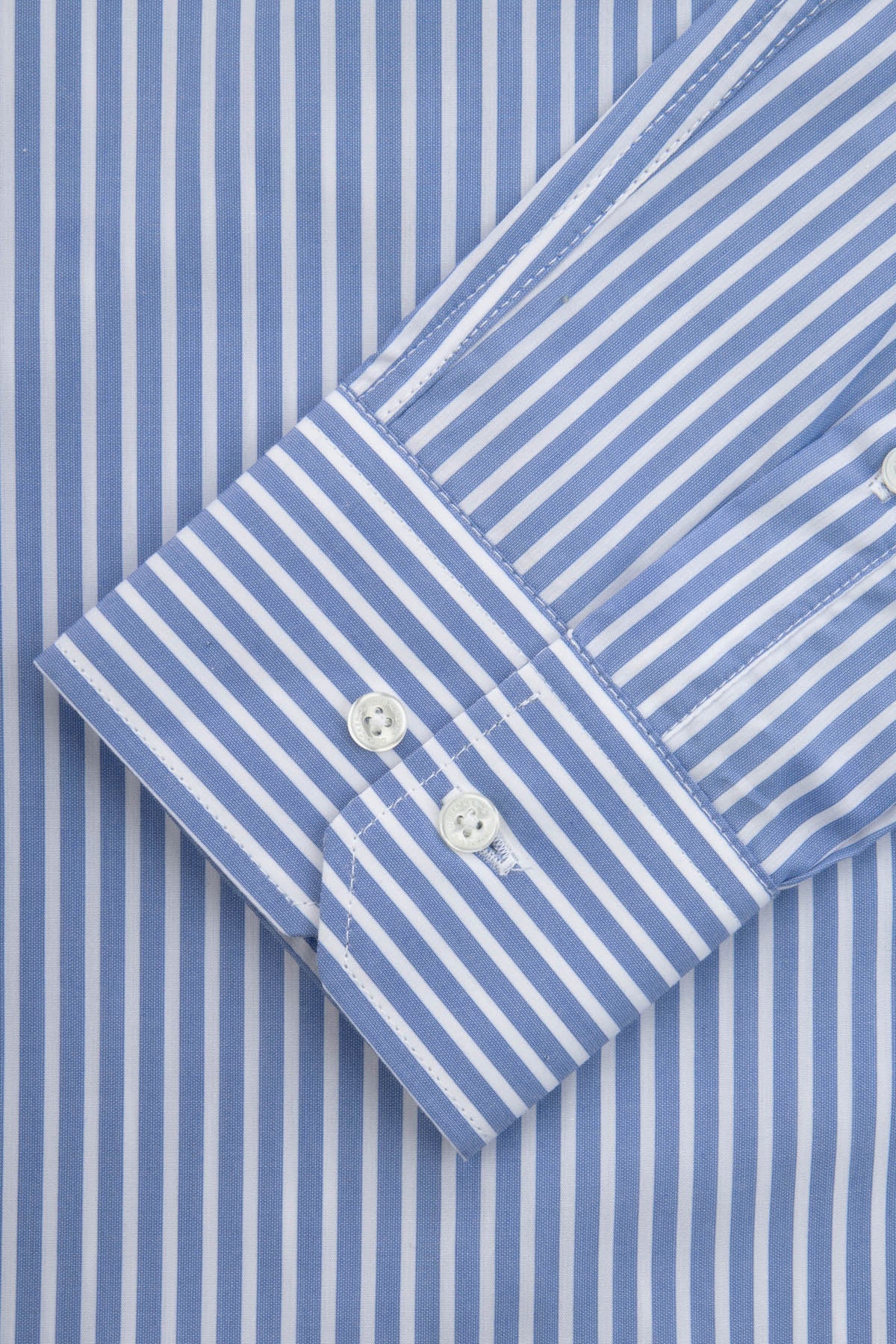 Striped Blue & White Smart Casual Shirt - 3