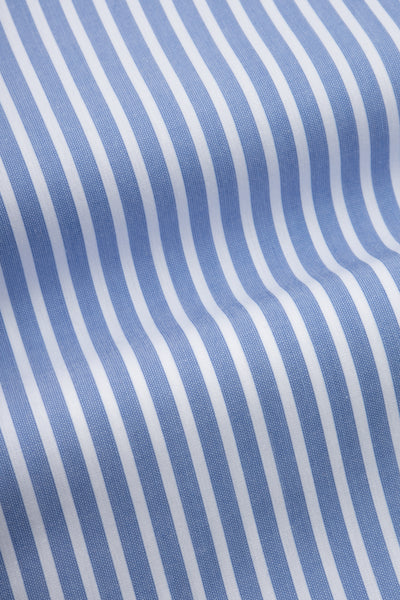 Striped Blue & White Smart Casual Shirt