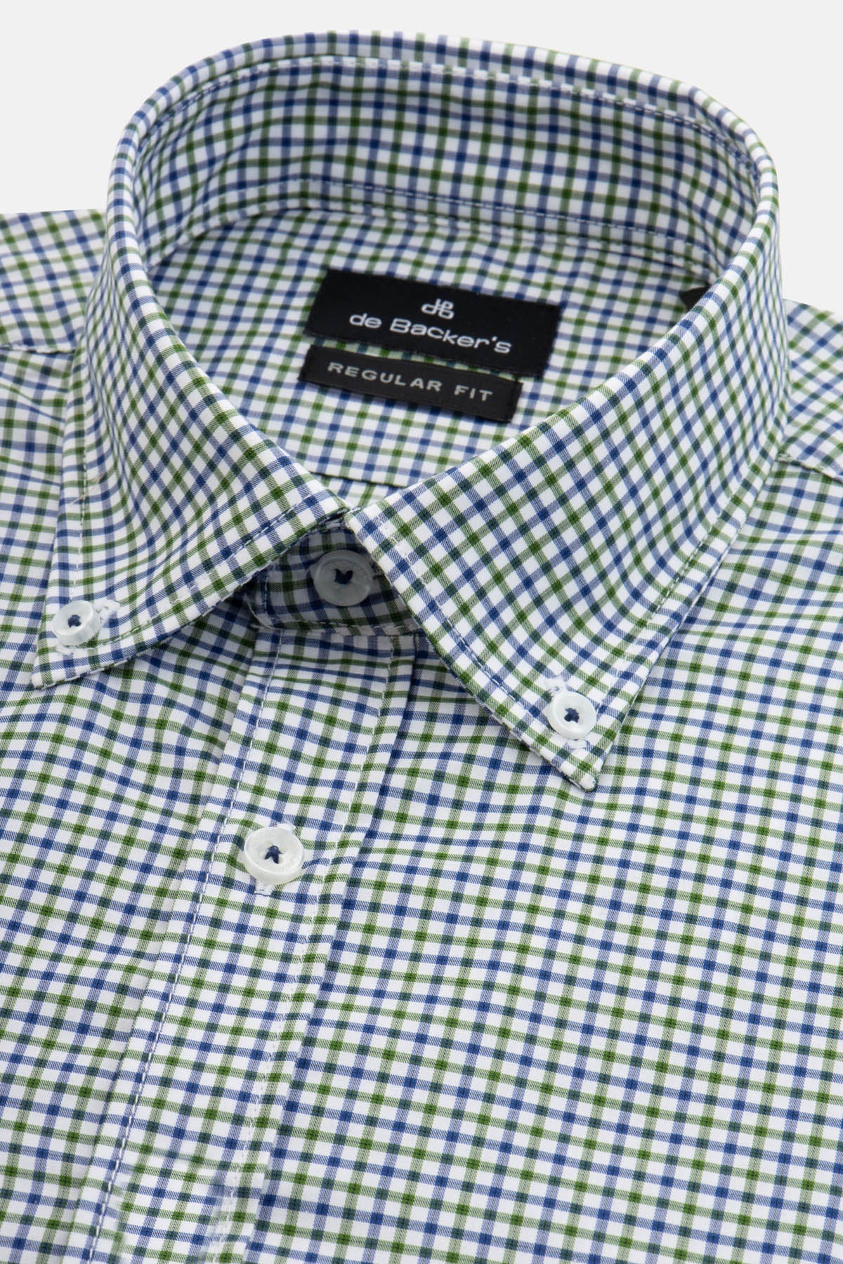 Checked White & Light Green Smart Casual Shirt - 2