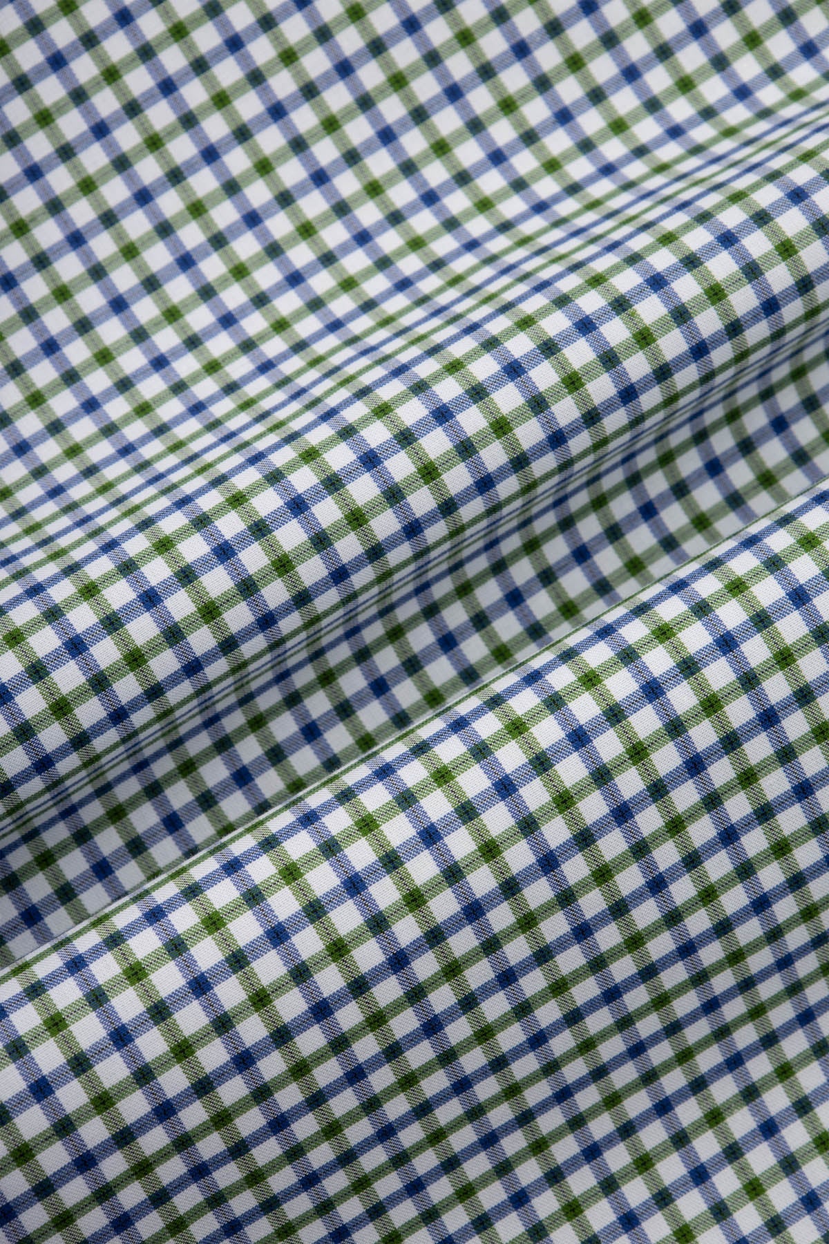 Checked White & Light Green Smart Casual Shirt - 4