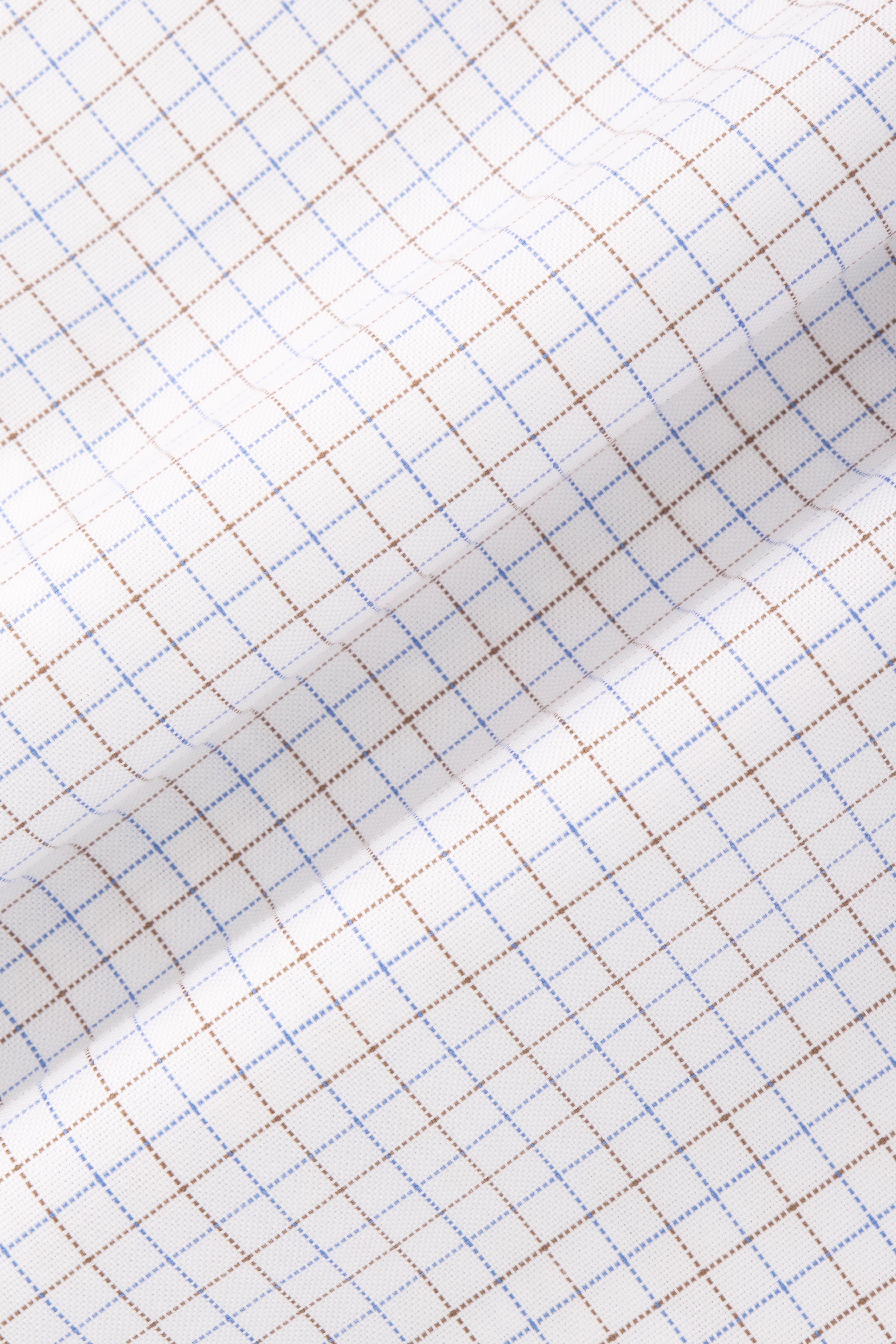 Checked White & Brown Casual Shirt - 4