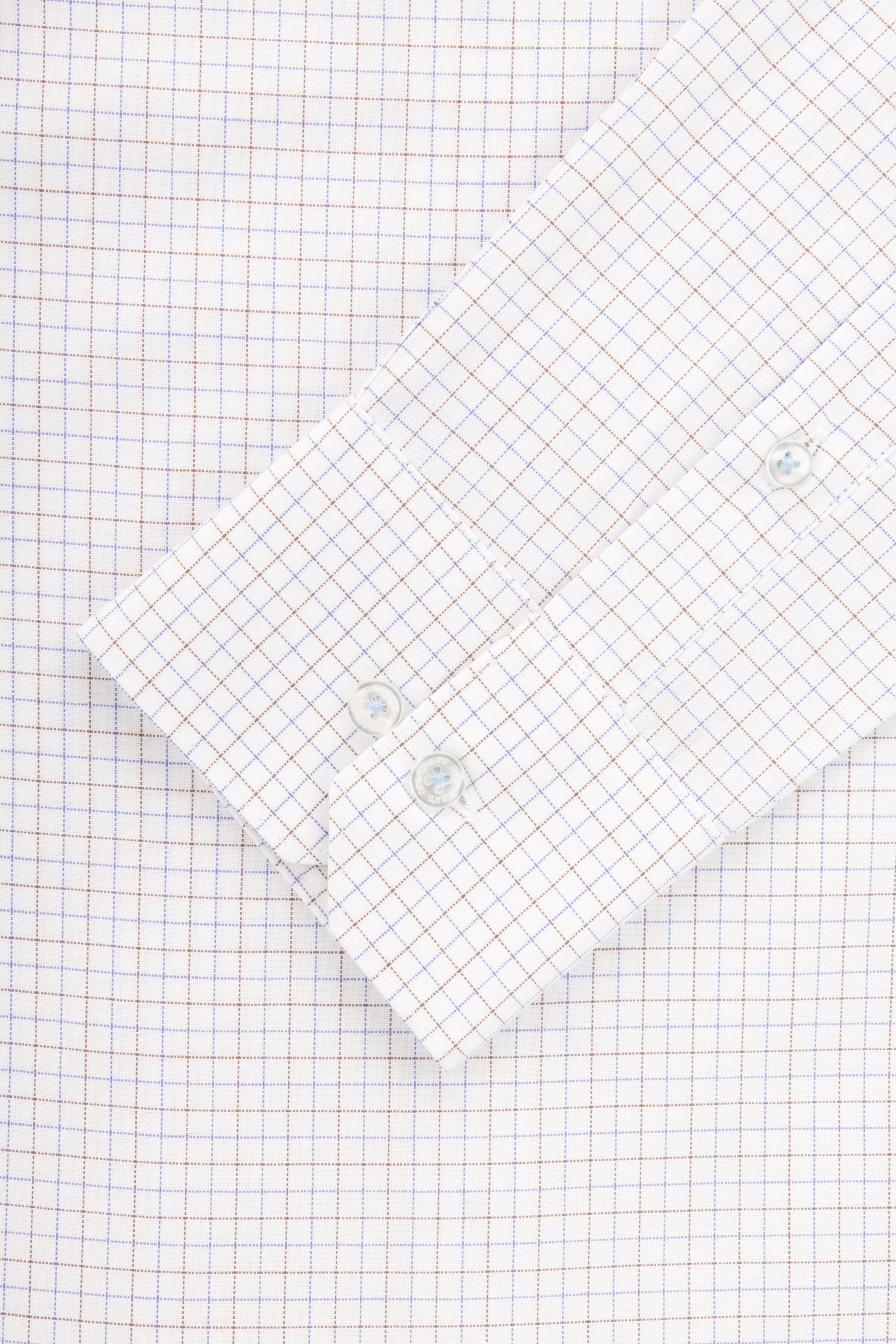 Checked White & Brown Casual Shirt - 3