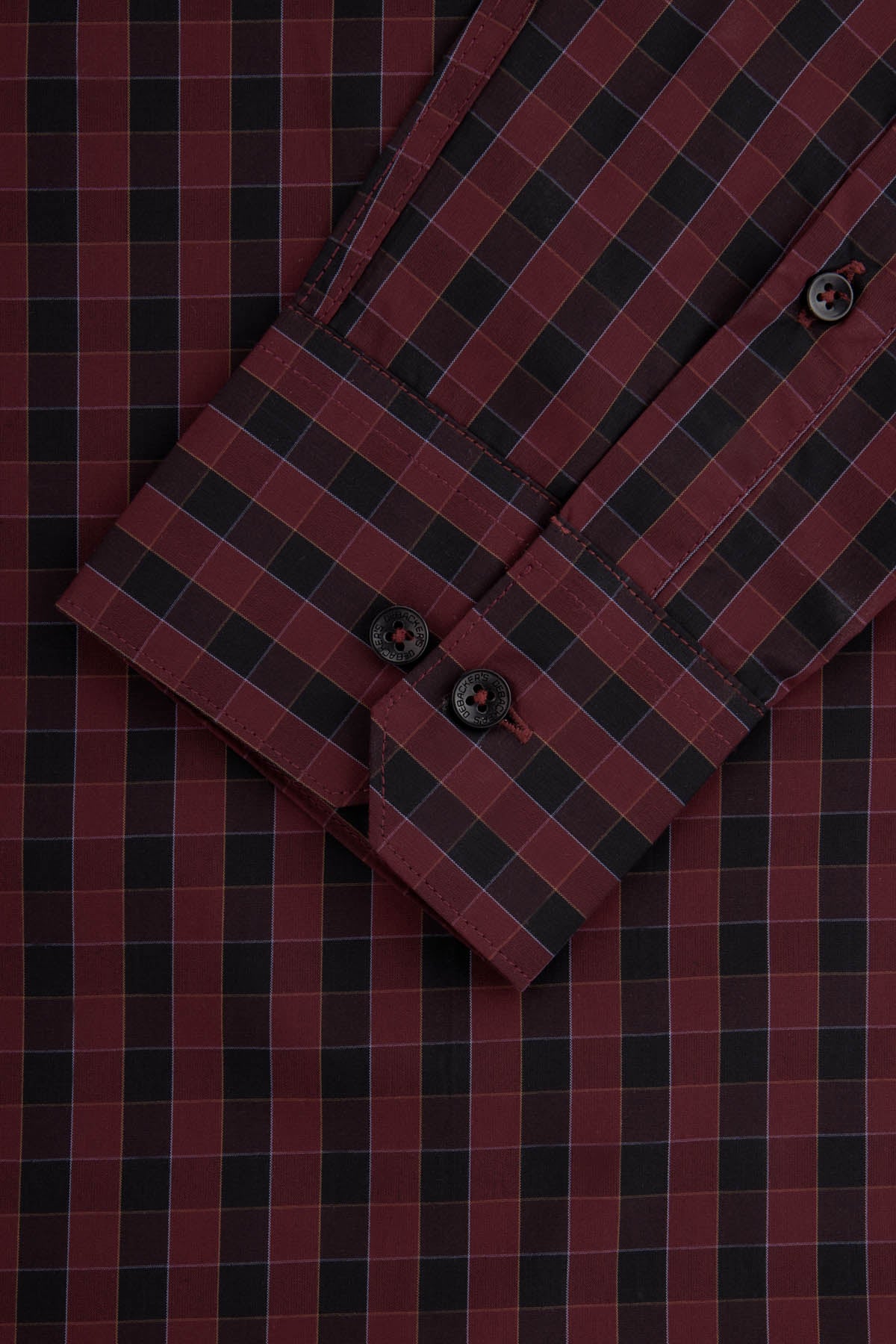 Checked Black & Dark-Red Casual Shirt - 3