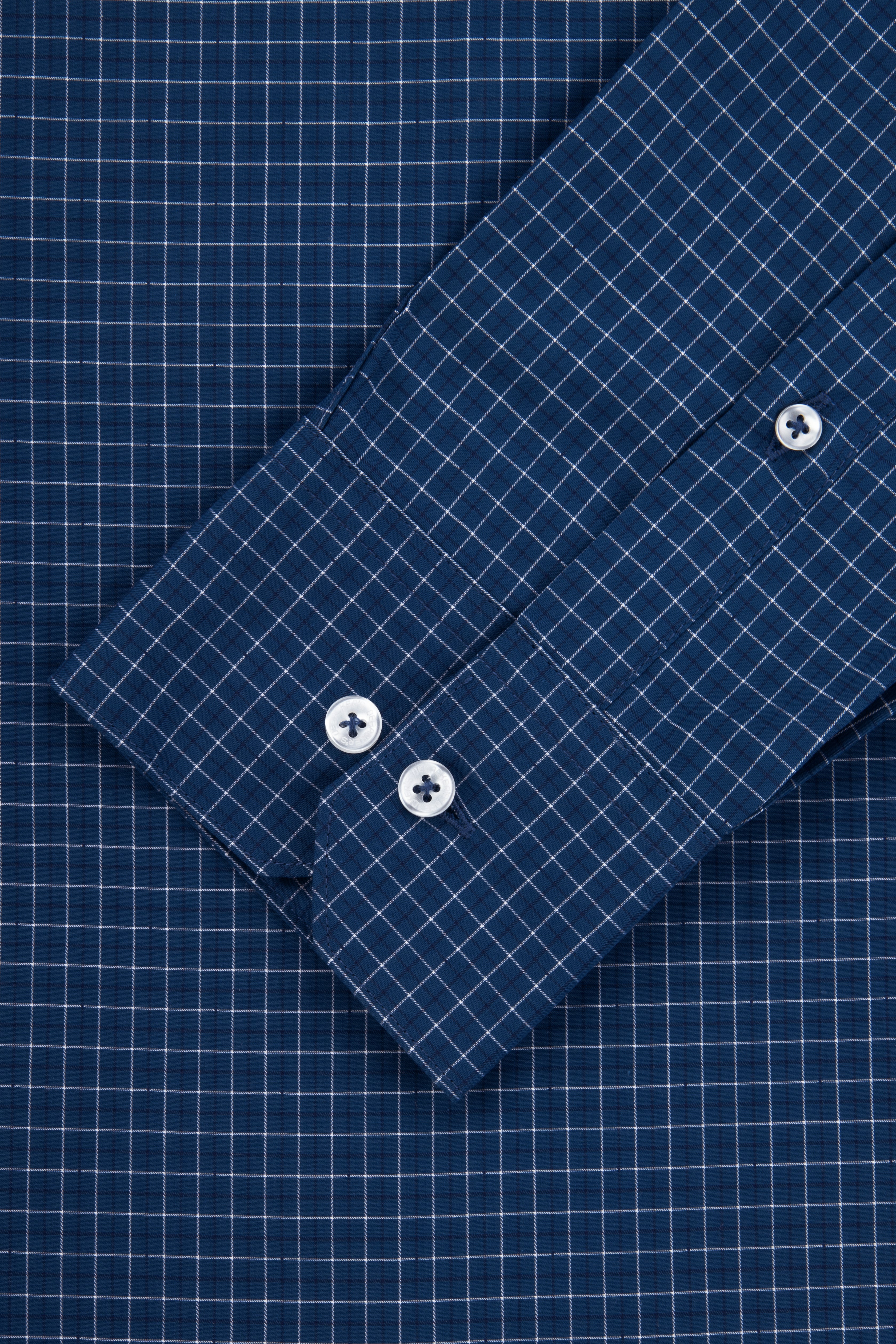 Checked Berkeley Blue & White Casual Shirt - 3