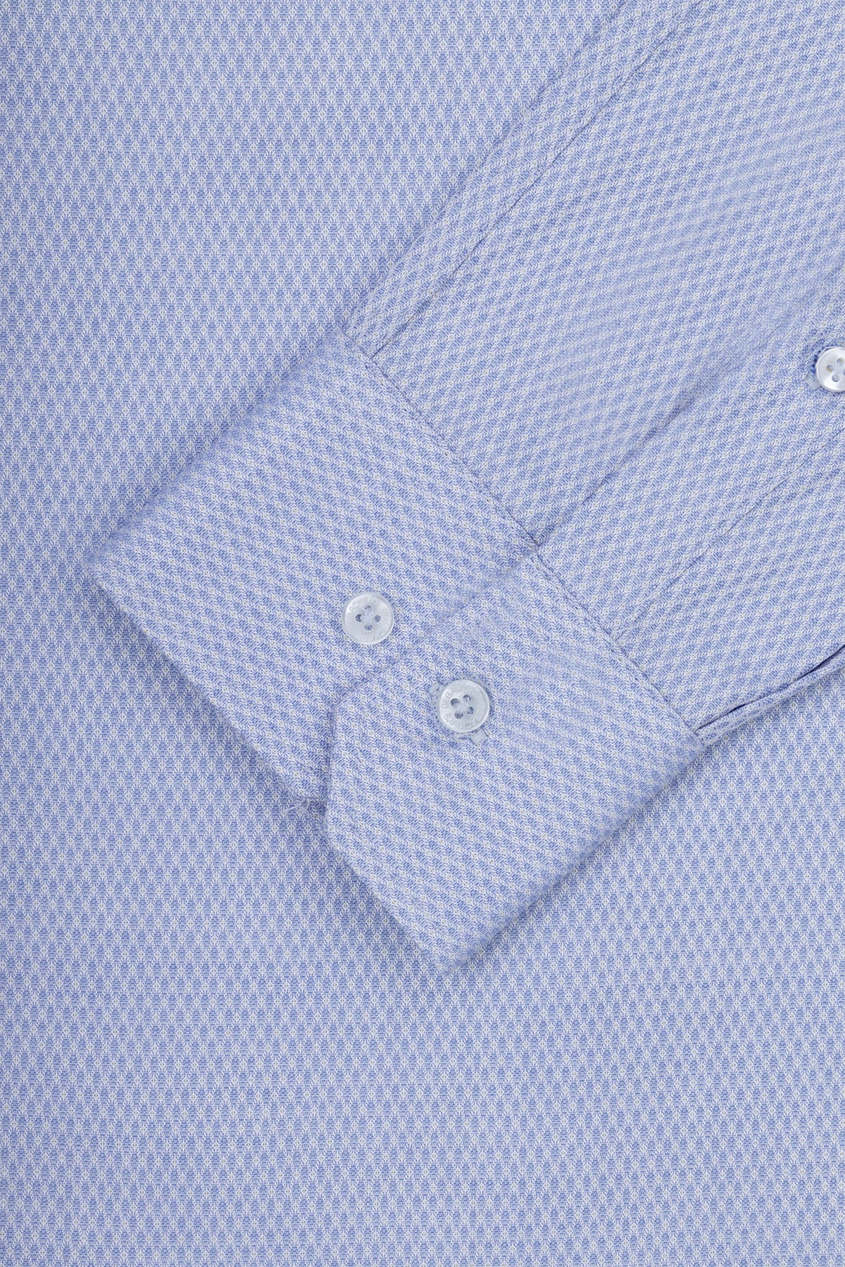 Jacquard Light Blue Smart Casual Shirt - 3