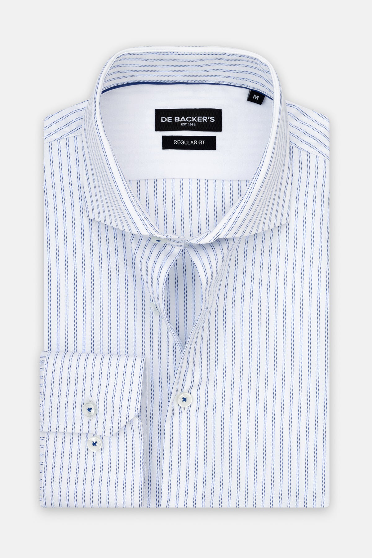 Striped Light Blue Smart Casual Shirt - 1