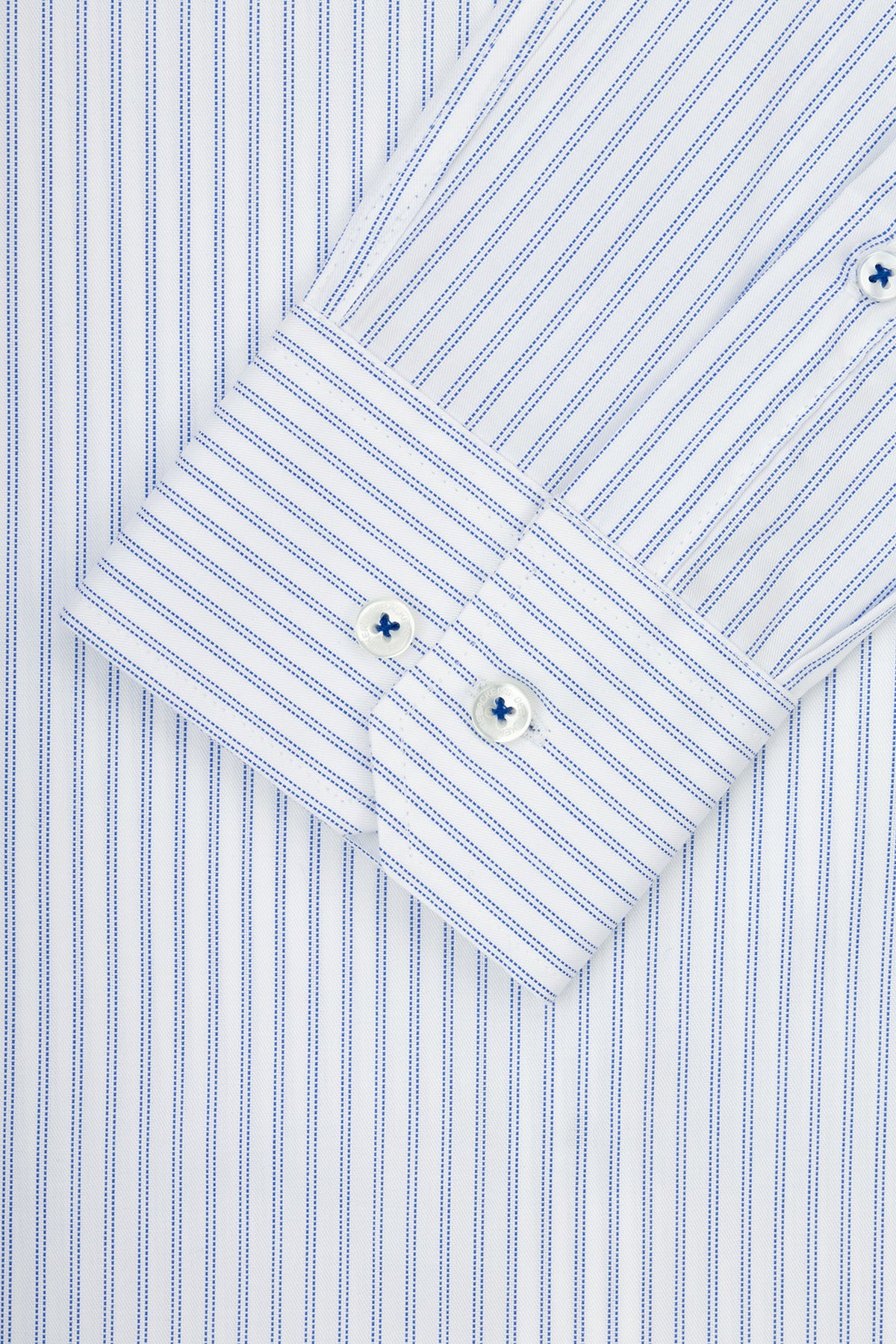 Striped Light Blue Smart Casual Shirt - 3