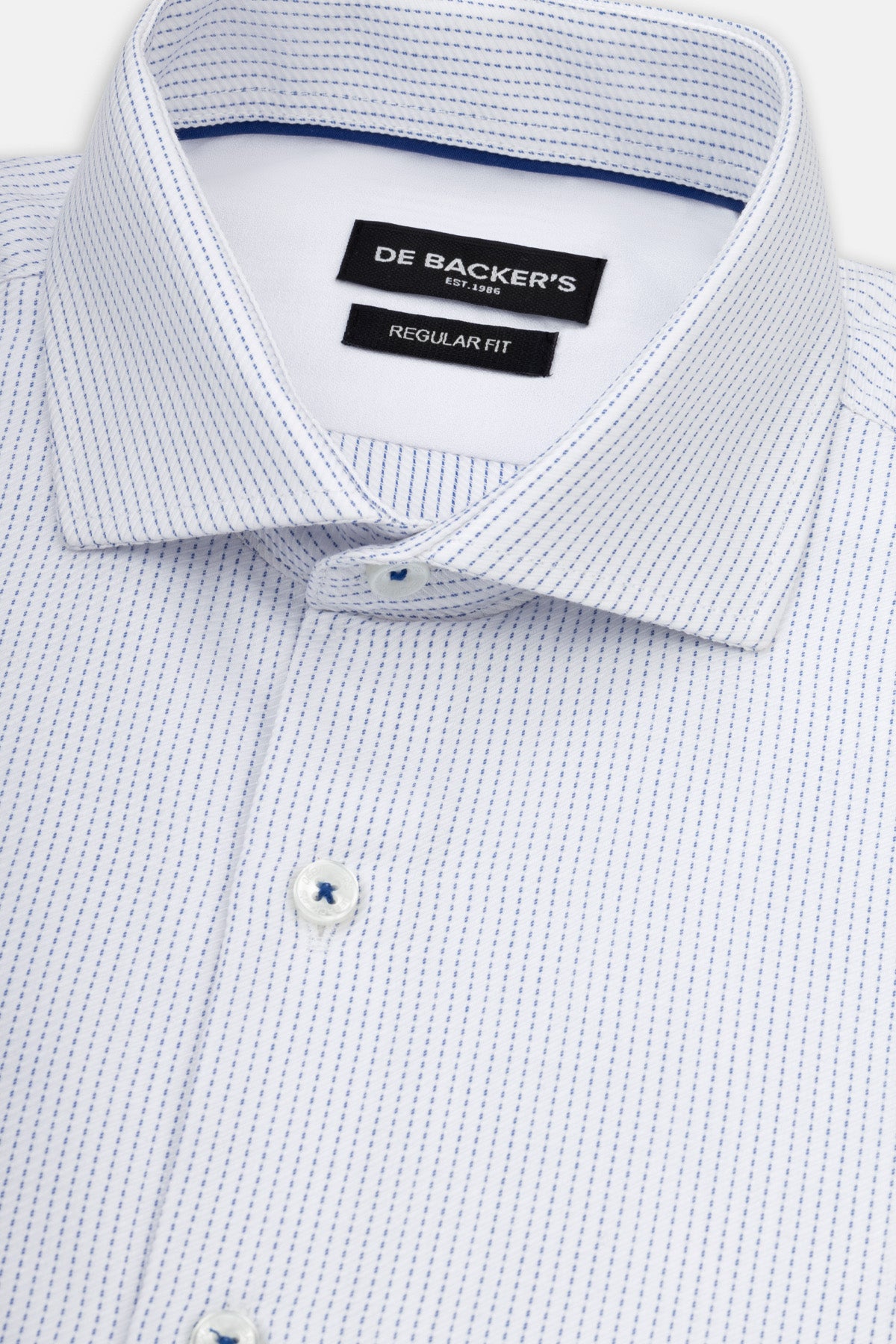 Jacquard Light Blue Smart Casual Shirt - 2