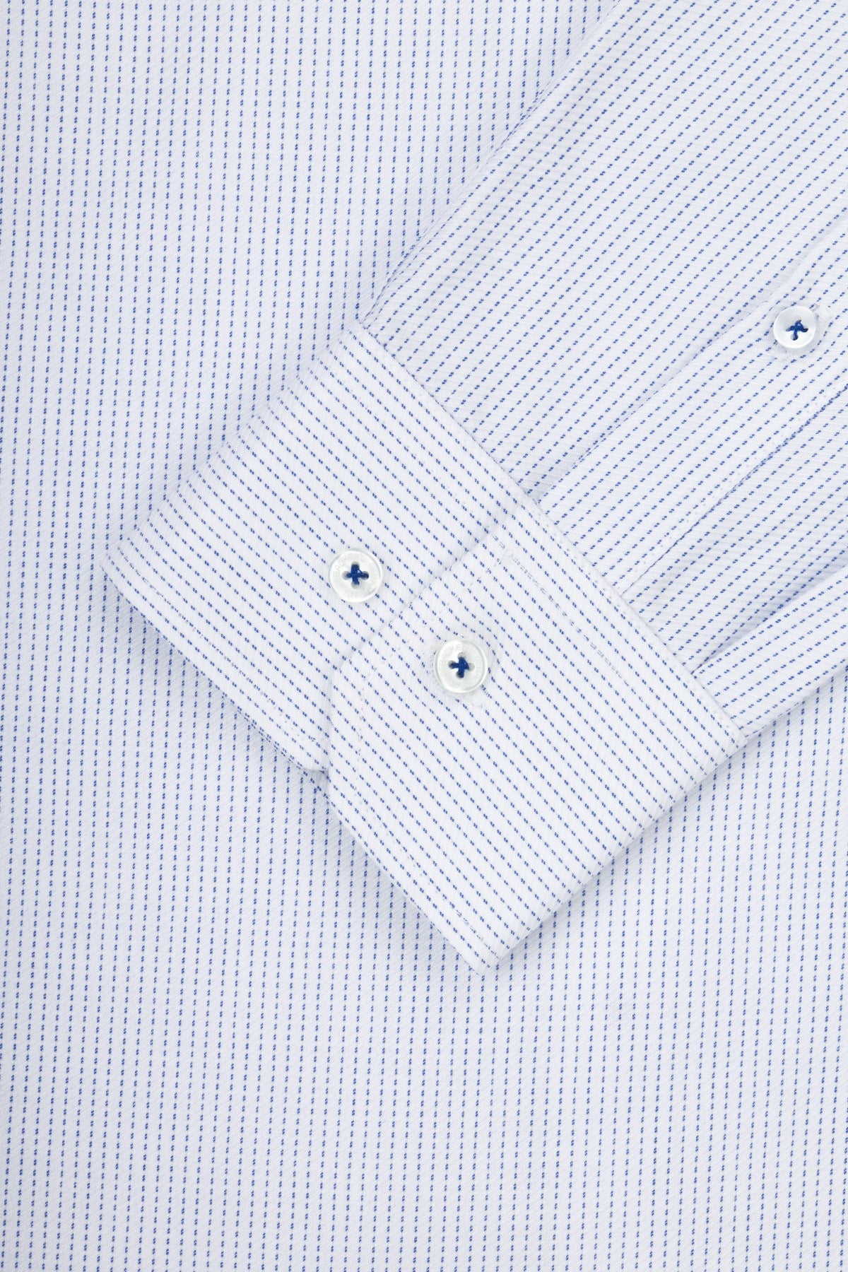 Jacquard Light Blue Smart Casual Shirt - 3