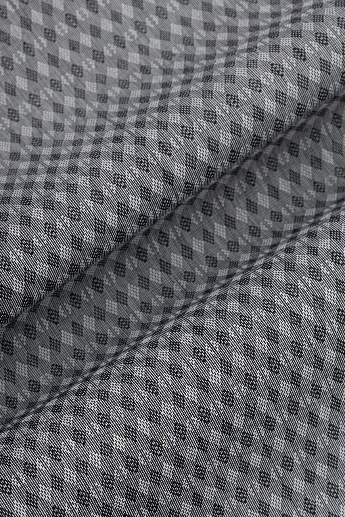 Jacquard Dark Gray Smart Casual Shirt - 4