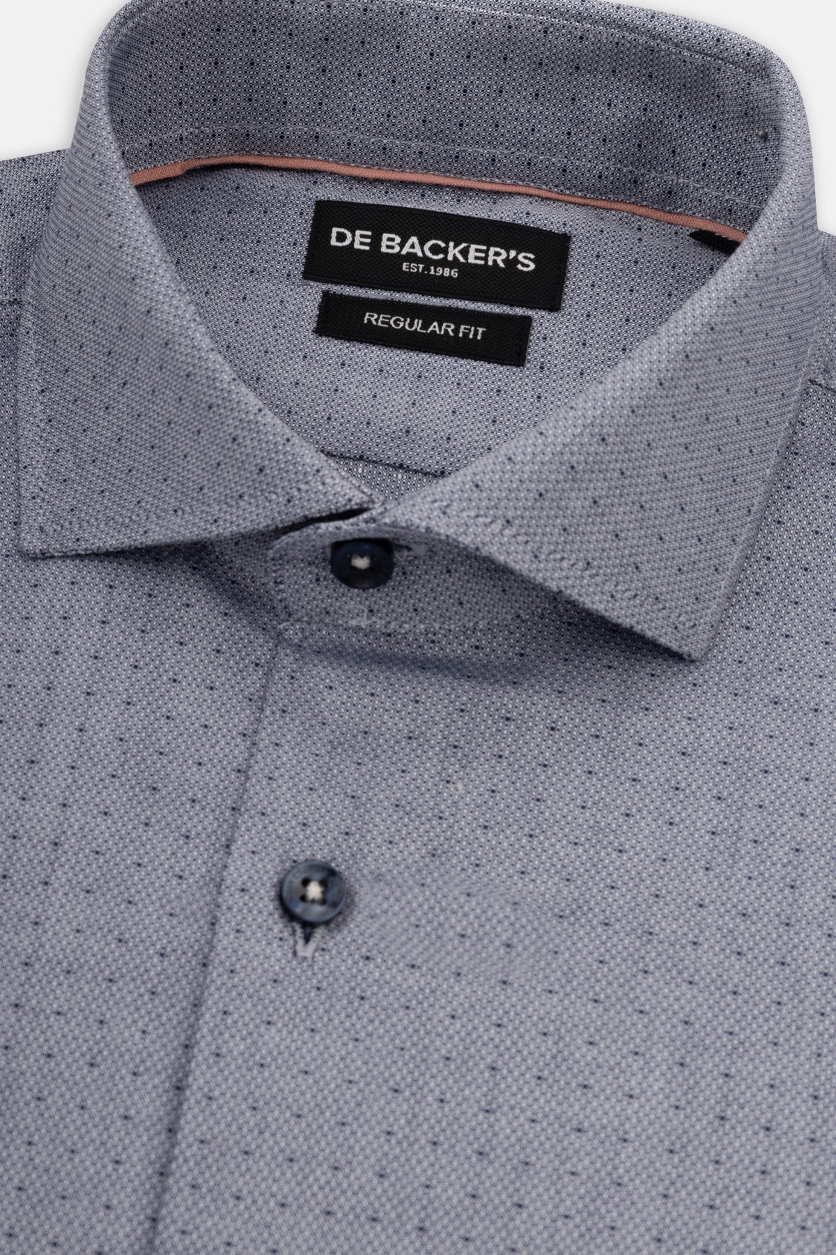 Jacquard Dark Gray Smart Casual Shirt - 2
