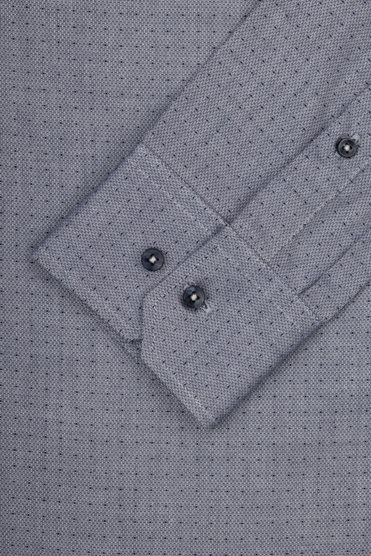 Jacquard Dark Gray Smart Casual Shirt - 3
