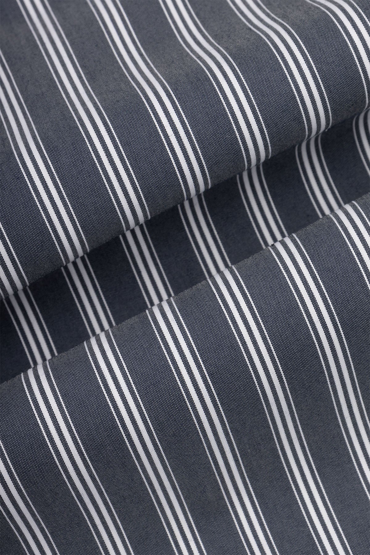 Striped Dark Gray Smart Casual Shirt - 4