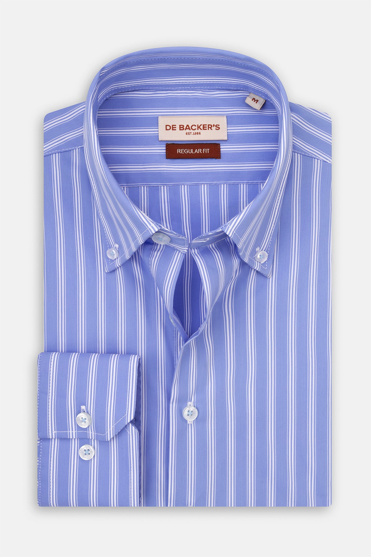 Striped Blue Smart Casual Shirt - 1