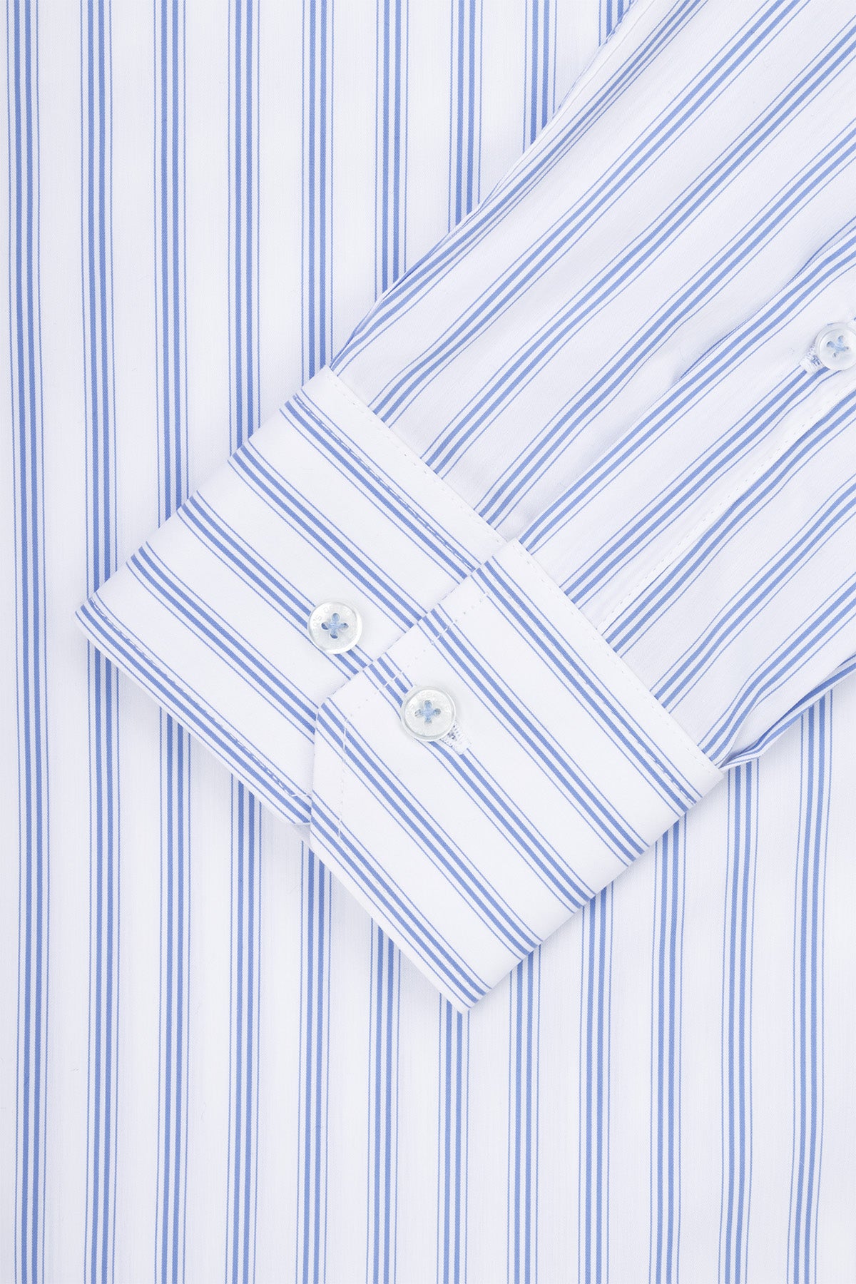 Striped Light Blue Smart Casual Shirt - 3