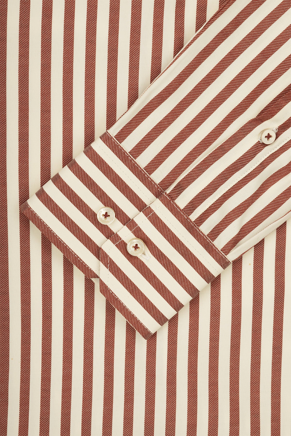 Striped Brown Smart Casual Shirt - 3