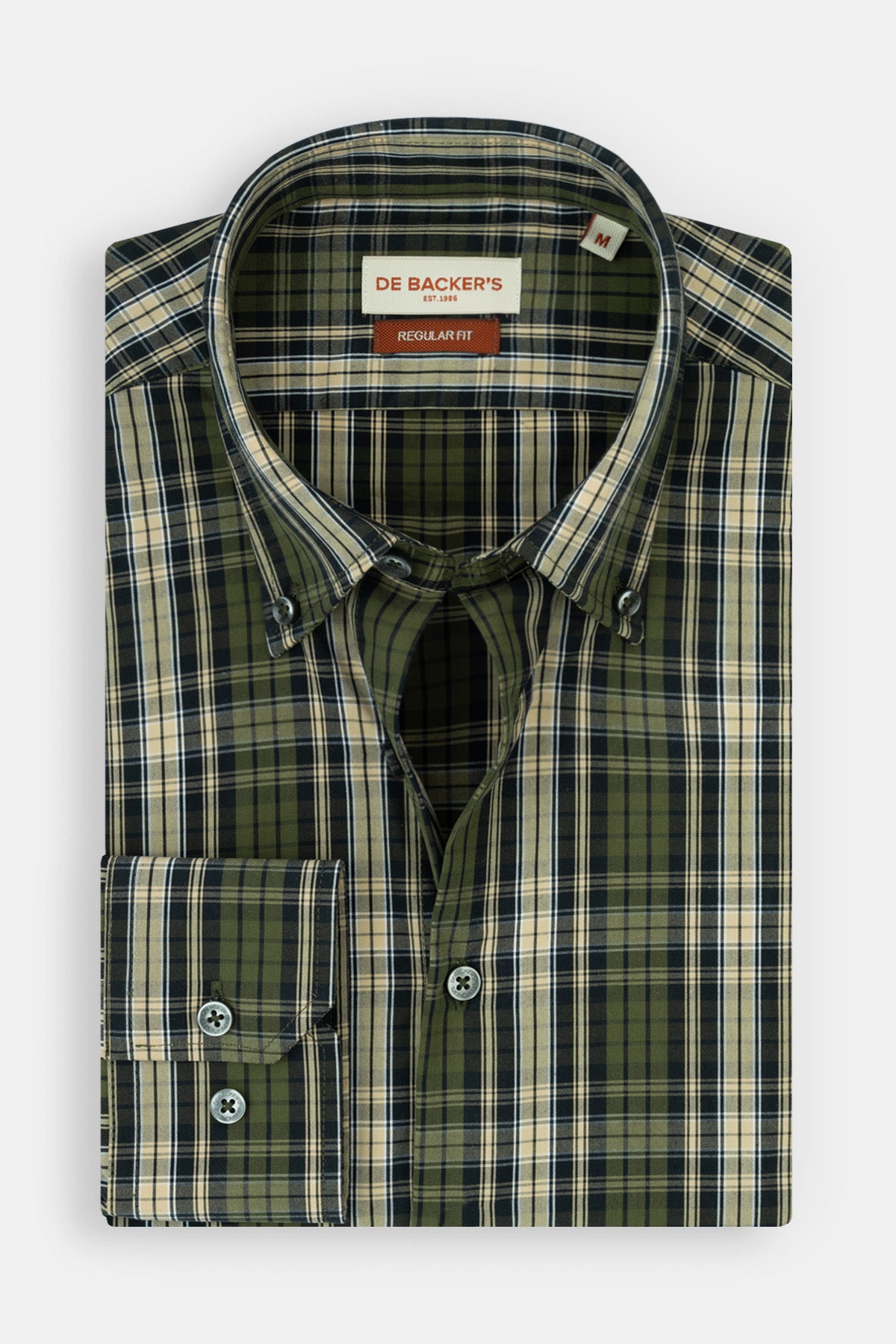 Checked Dark Green Smart Casual Shirt - 1