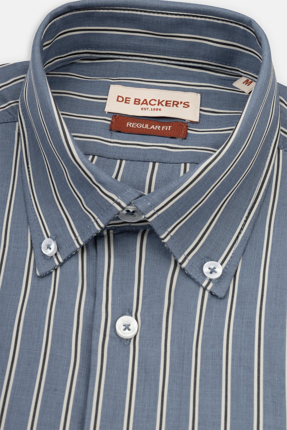 قميص كاجوال ذكي مخطط رمادي داكن