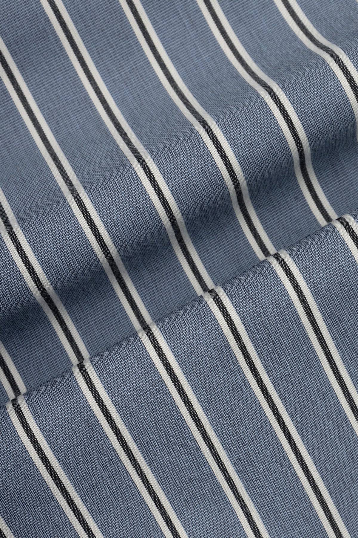 قميص كاجوال ذكي مخطط رمادي داكن