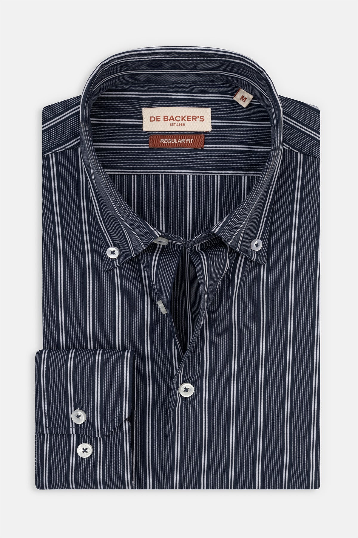 Striped Black Smart Casual Shirt - 1