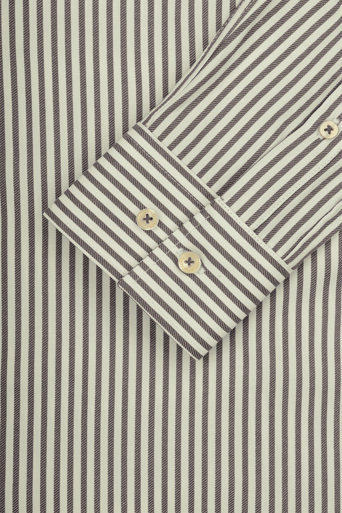 Striped Light Brown Smart Casual Shirt - 3