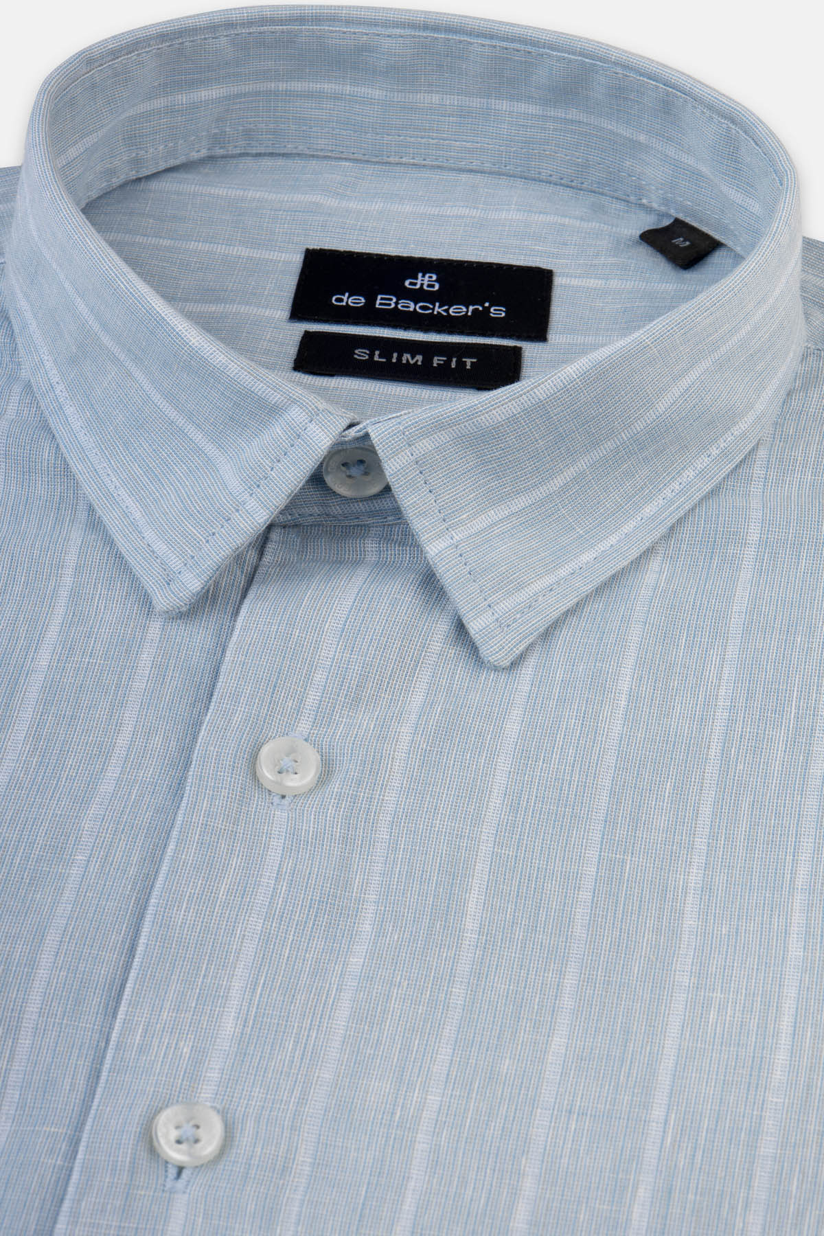 Striped Linen Gray & Light Blue Casual Shirt - 2