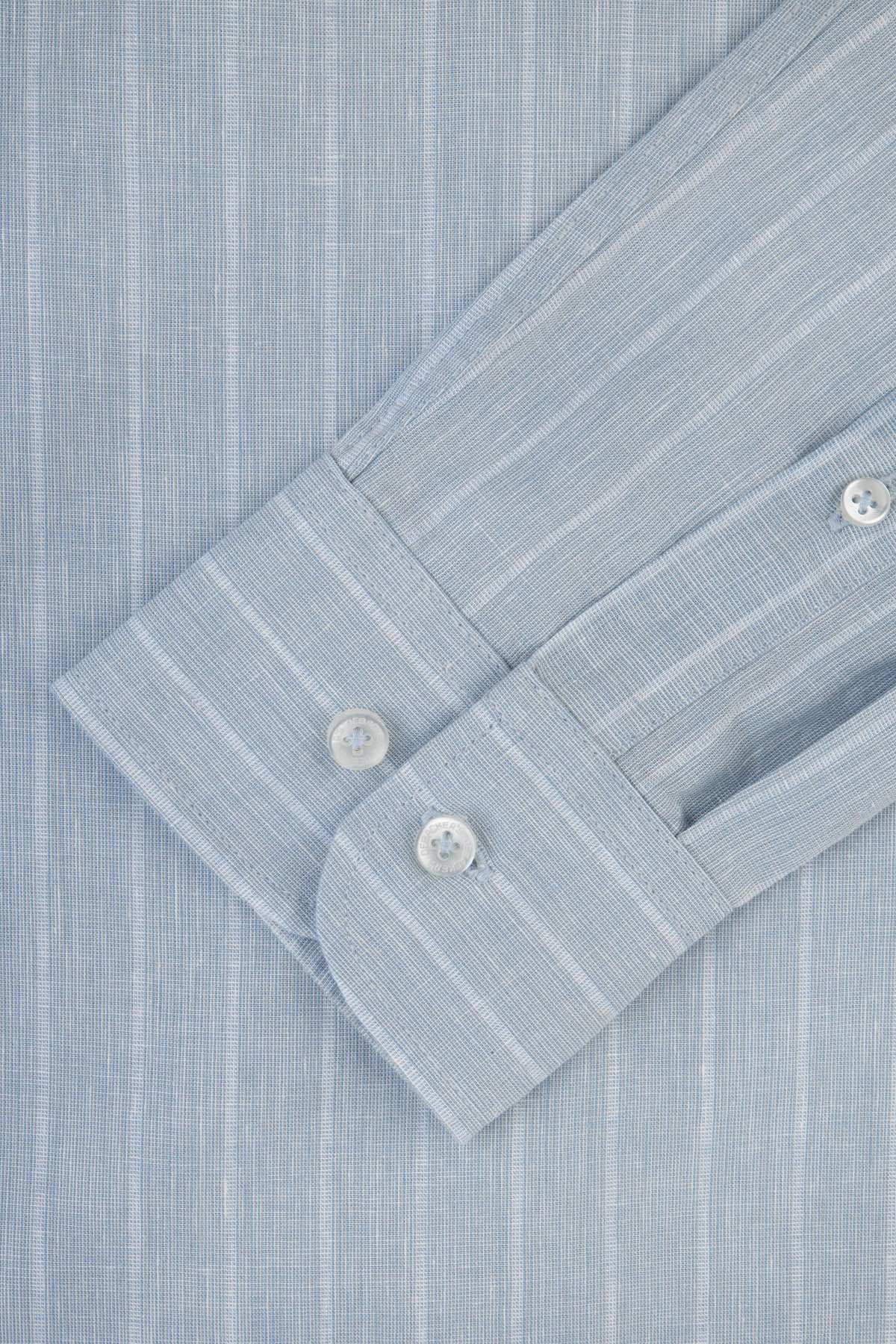 Striped Linen Gray & Light Blue Casual Shirt - 3