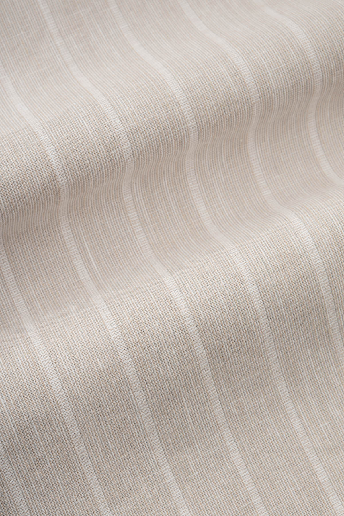Linen Striped Light Beige & Platinum Casual Shirt - 4