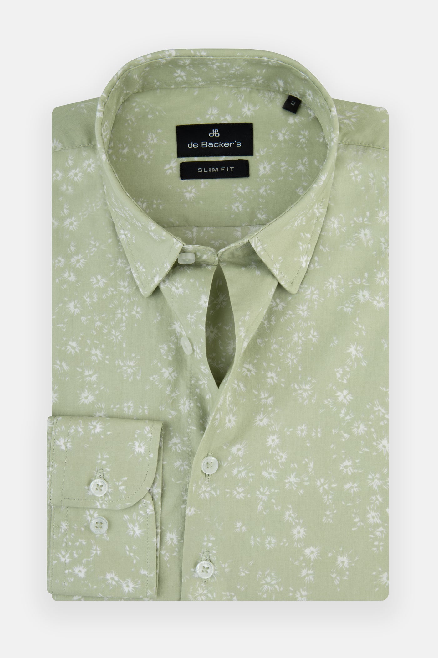 Printed Sage Green Casual Shirt