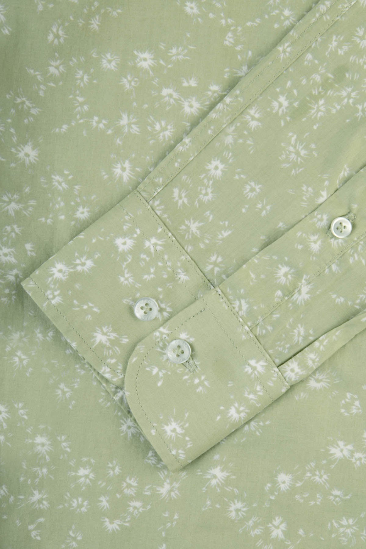 Printed Sage Green Casual Shirt - 3