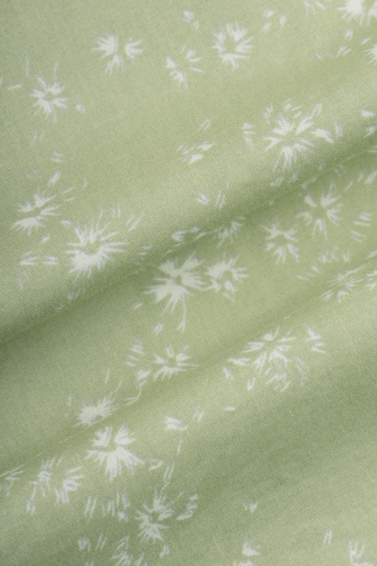 Printed Sage Green Casual Shirt - 4