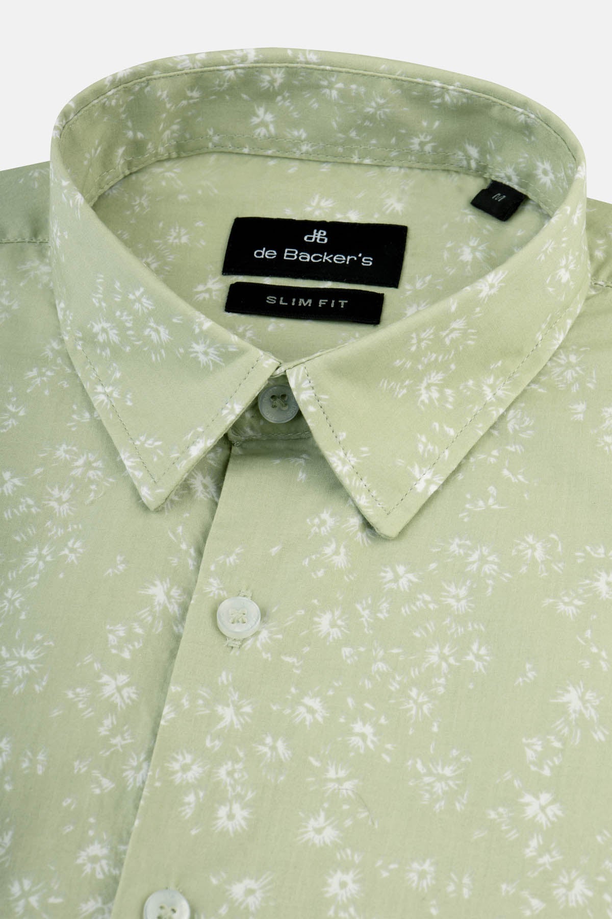 Printed Sage Green Casual Shirt - 2