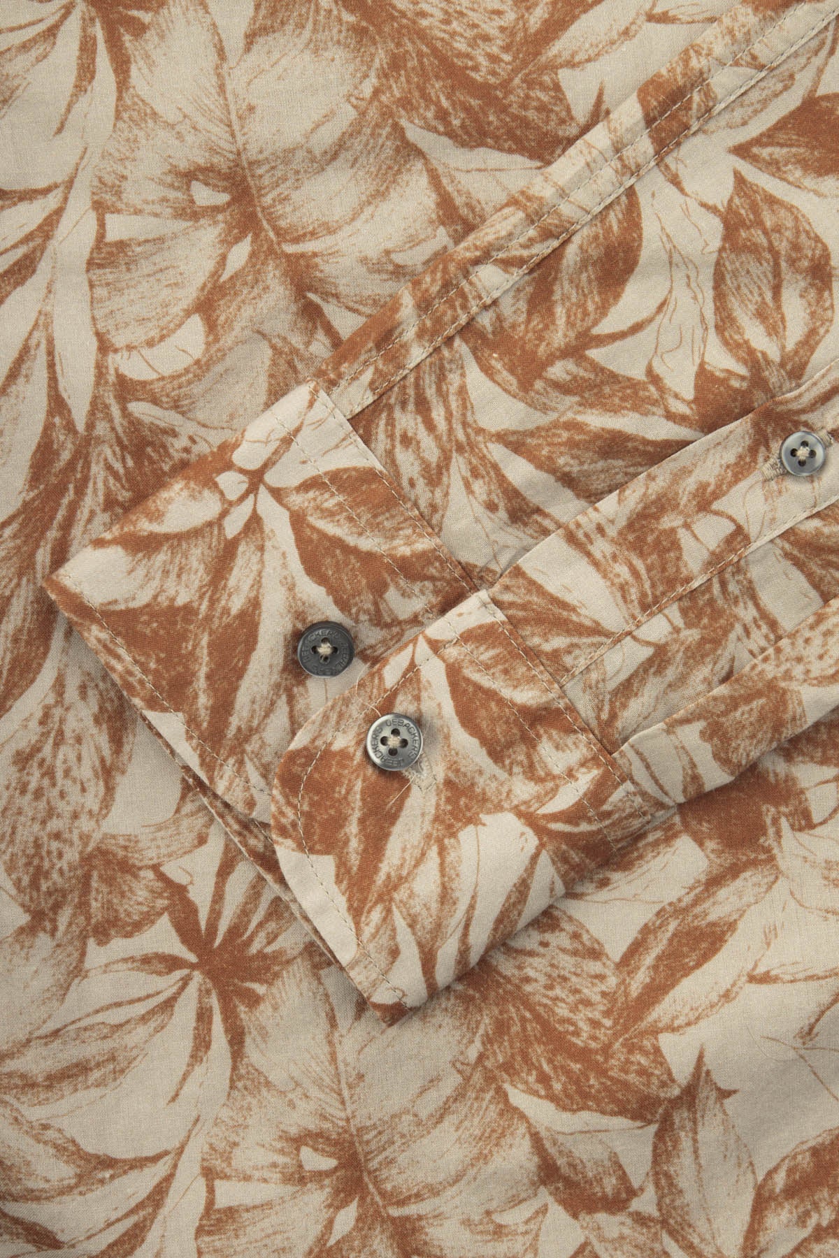 Printed Beige & Brick Casual Shirt - 4