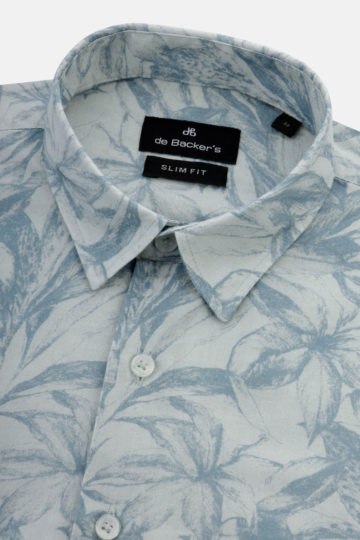 Printed Air Force Blue & Gray Casual Shirt - 2